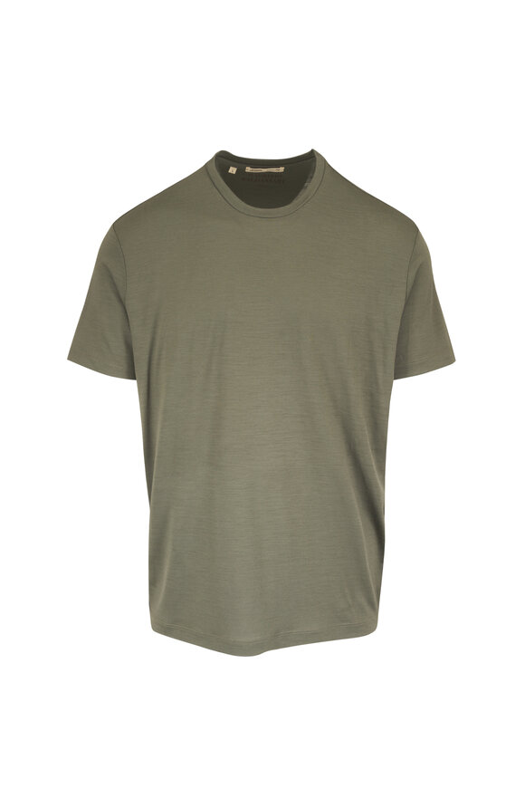 Maurizio Baldassari Sage Green Wool T-Shirt - view 1