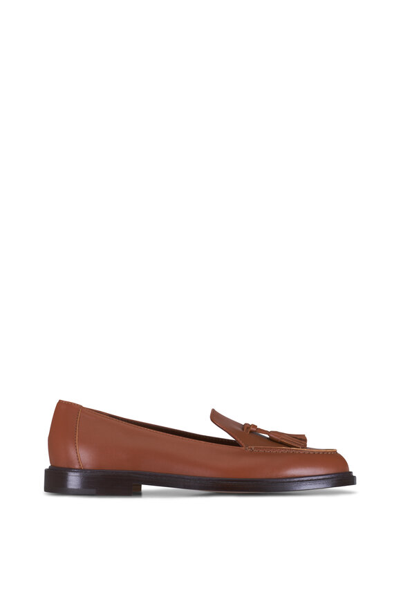 Manolo Blahnik Bucky Medium Brown Leather Tassel Loafer - view 2