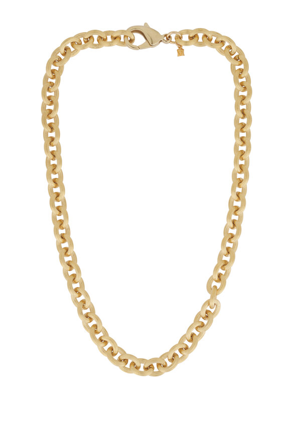 Cristina V. Brushed Cable Chain Necklace - view 1