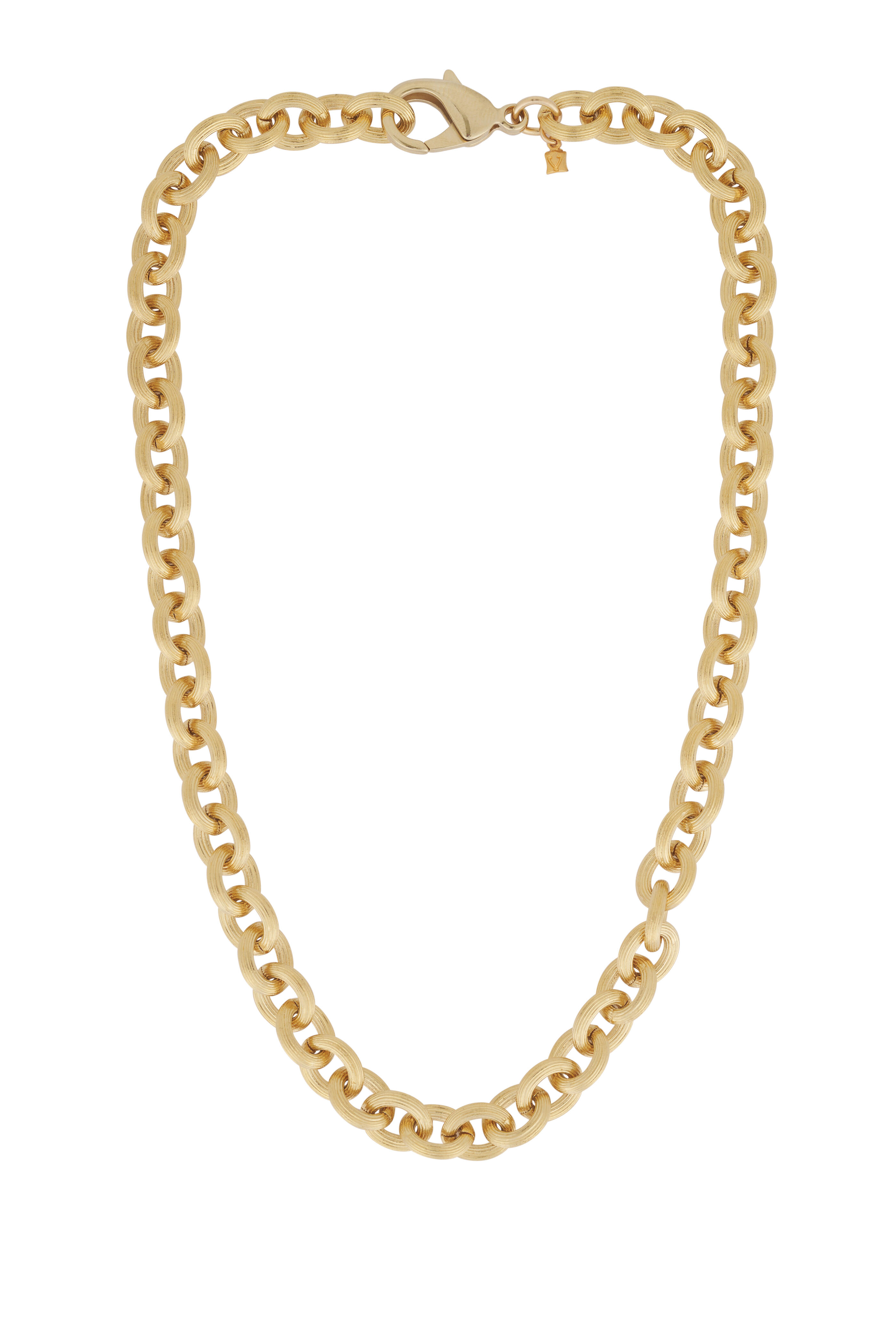 Cristina V. - Brushed Cable Chain Necklace - view 1