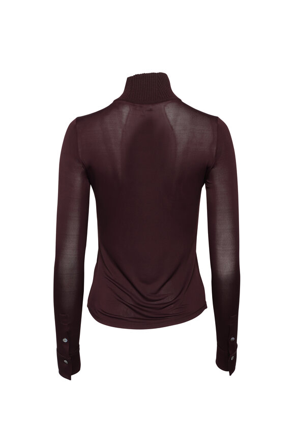 A.L.C. Elyse Chocolate Plum Turtleneck - view 2