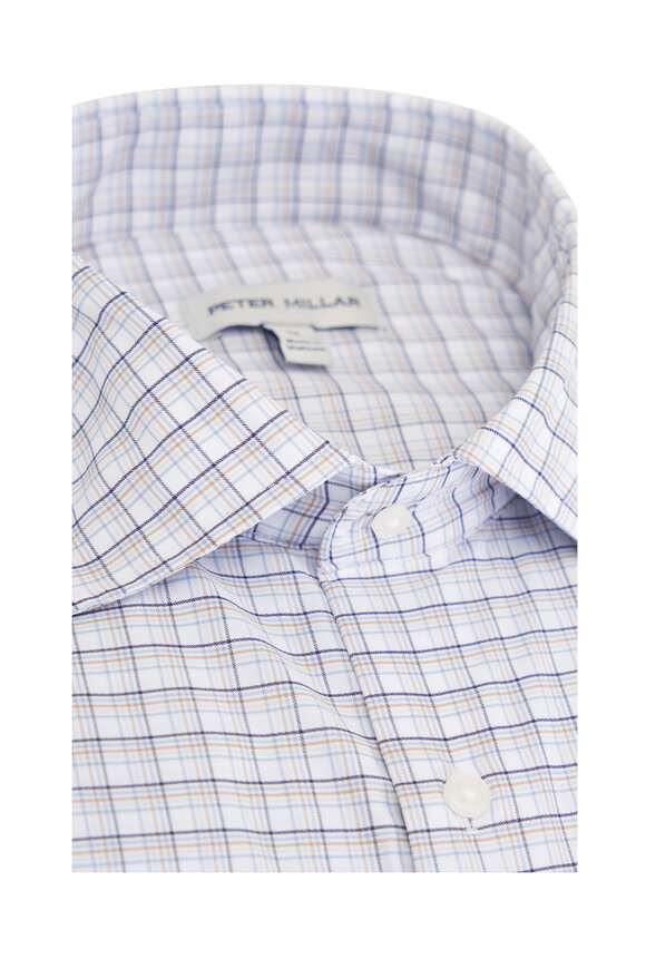 Peter Millar Robertson Navy Performance Twill Sport Shirt - view 4