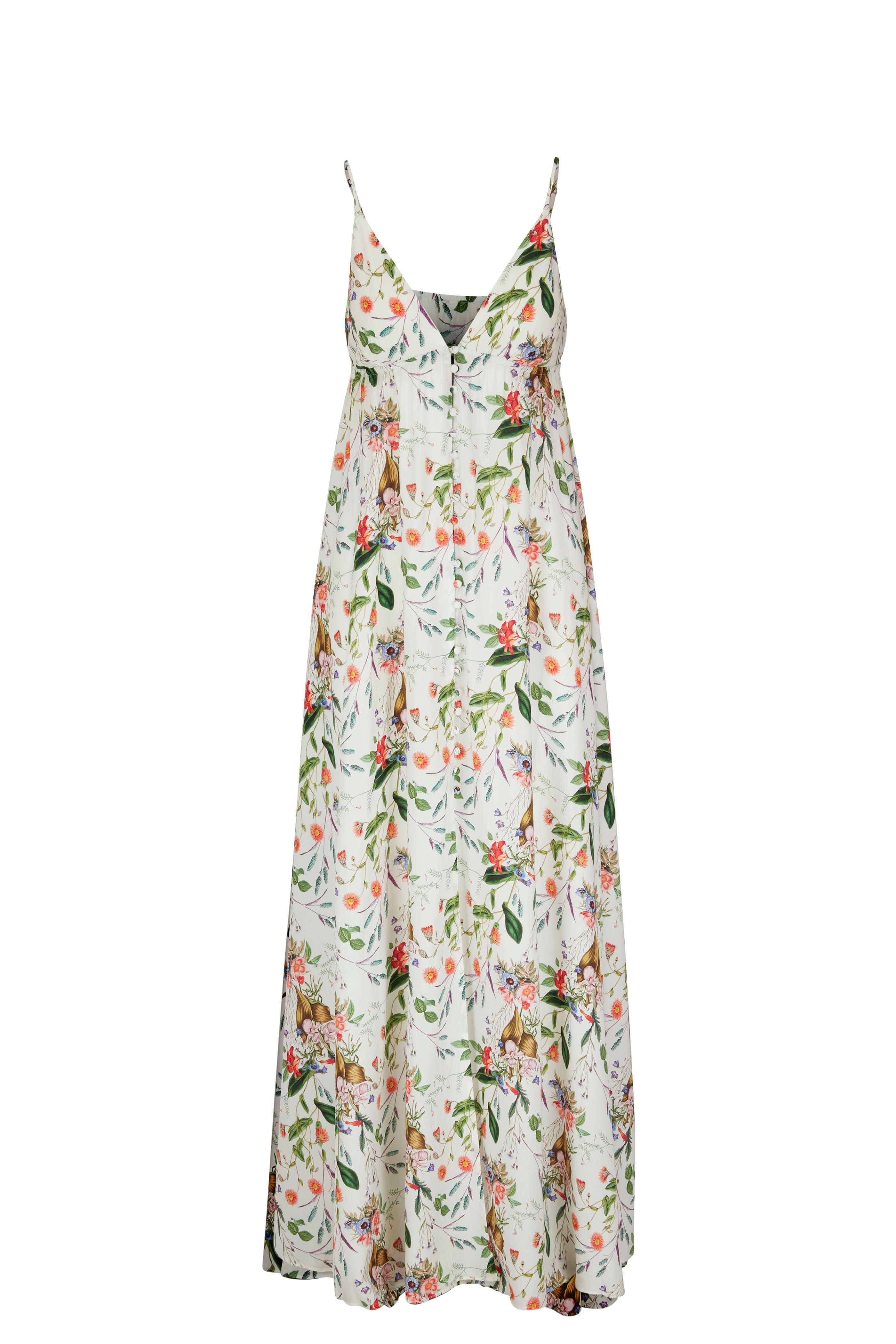 L'Agence - Stefani Ivory Floral Print Maxi Dress