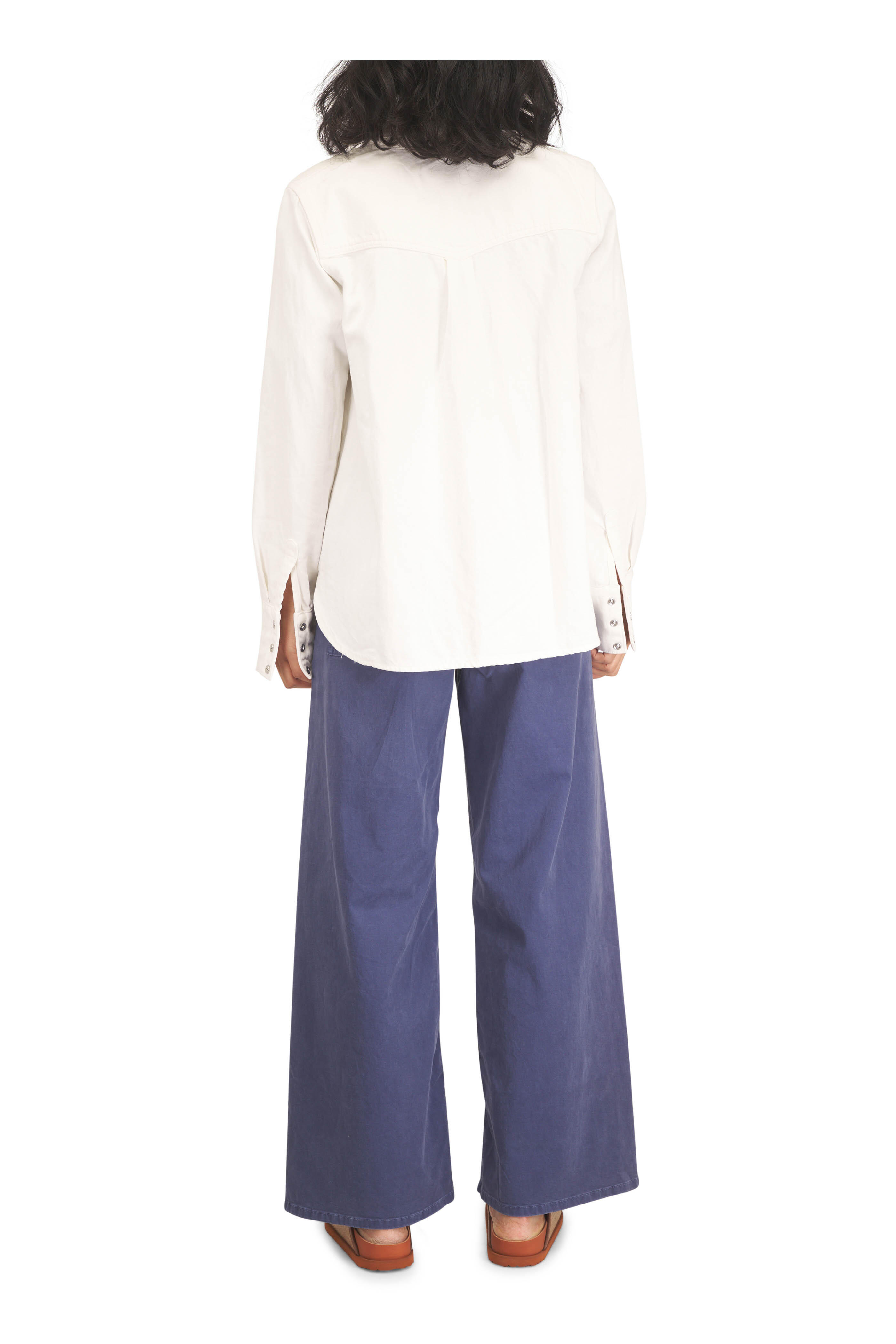 Nili Lotan - Megan French Navy Cotton Pant - view 4