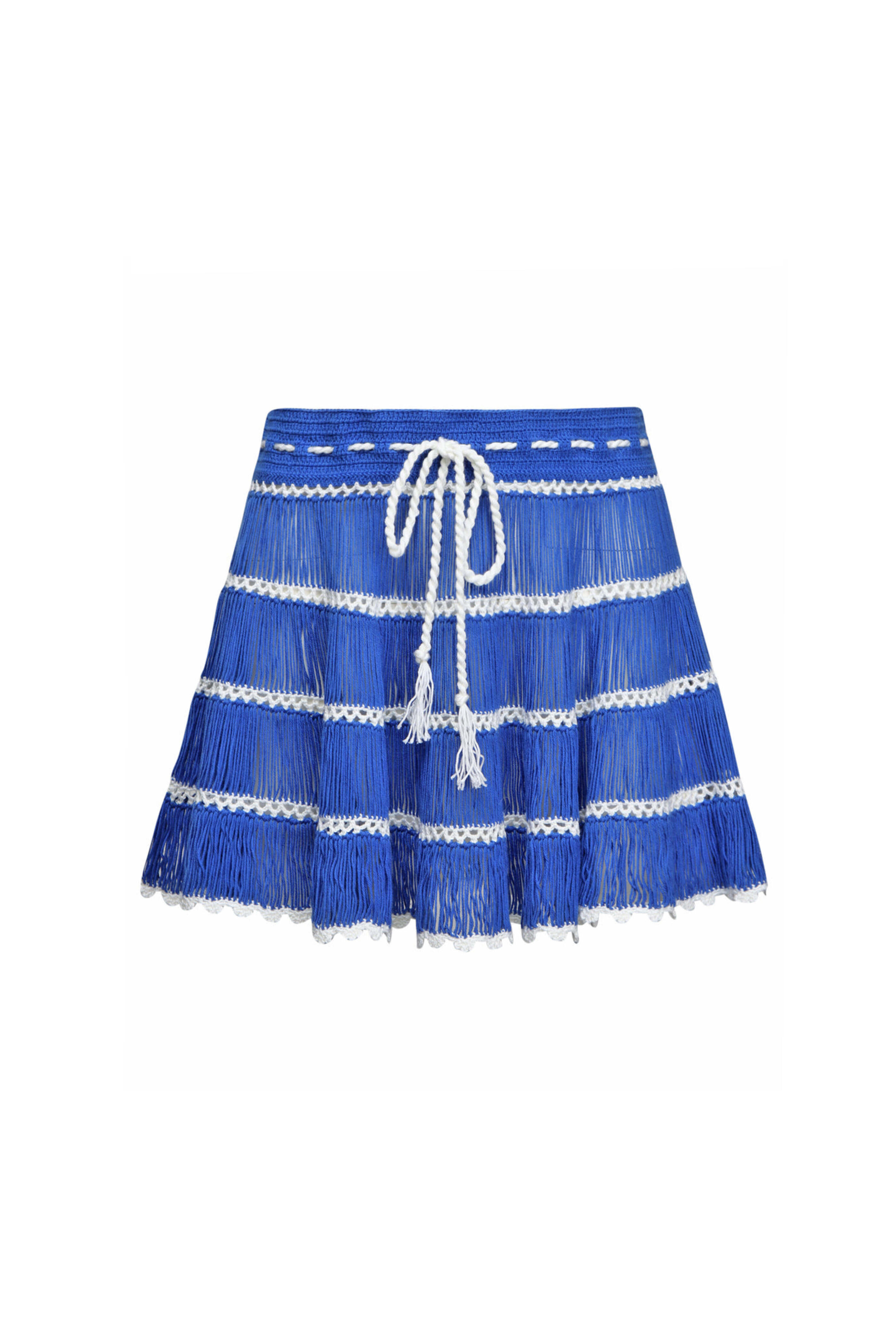 My Beachy Side - Navy Crochet Bonbon Mini Skirt