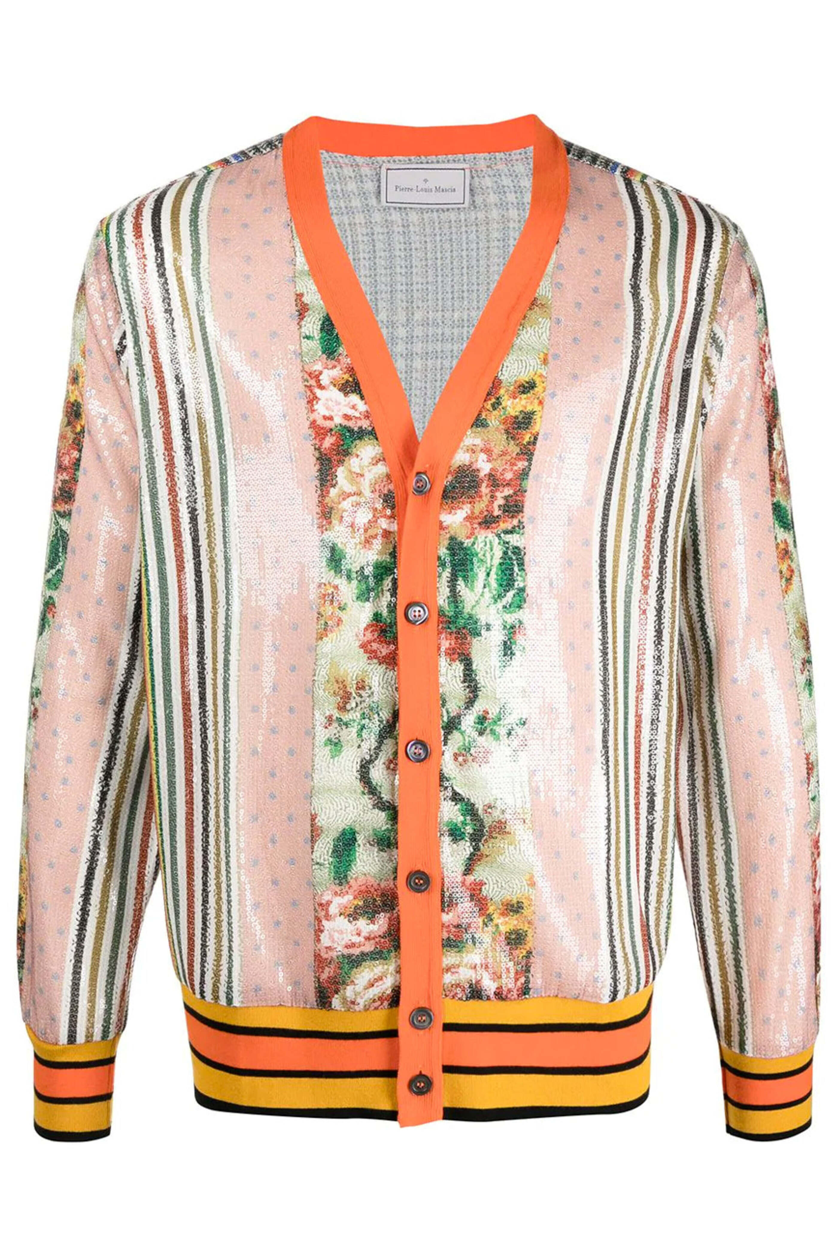 Pierre-Louise Mascia - Multicolor Sequin Patchwork Cardigan