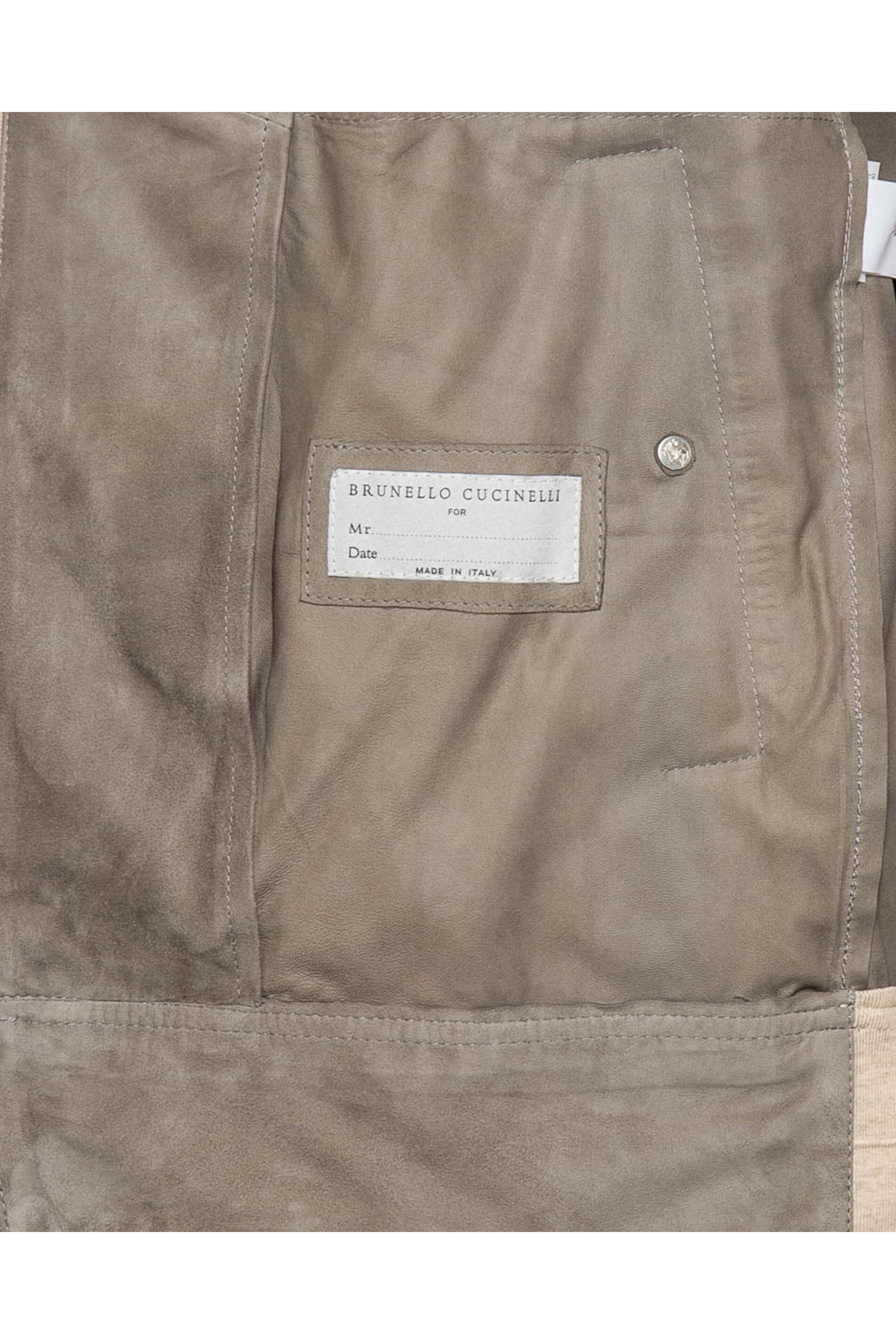 Brunello Cucinelli - Taupe Suede Bomber Jacket