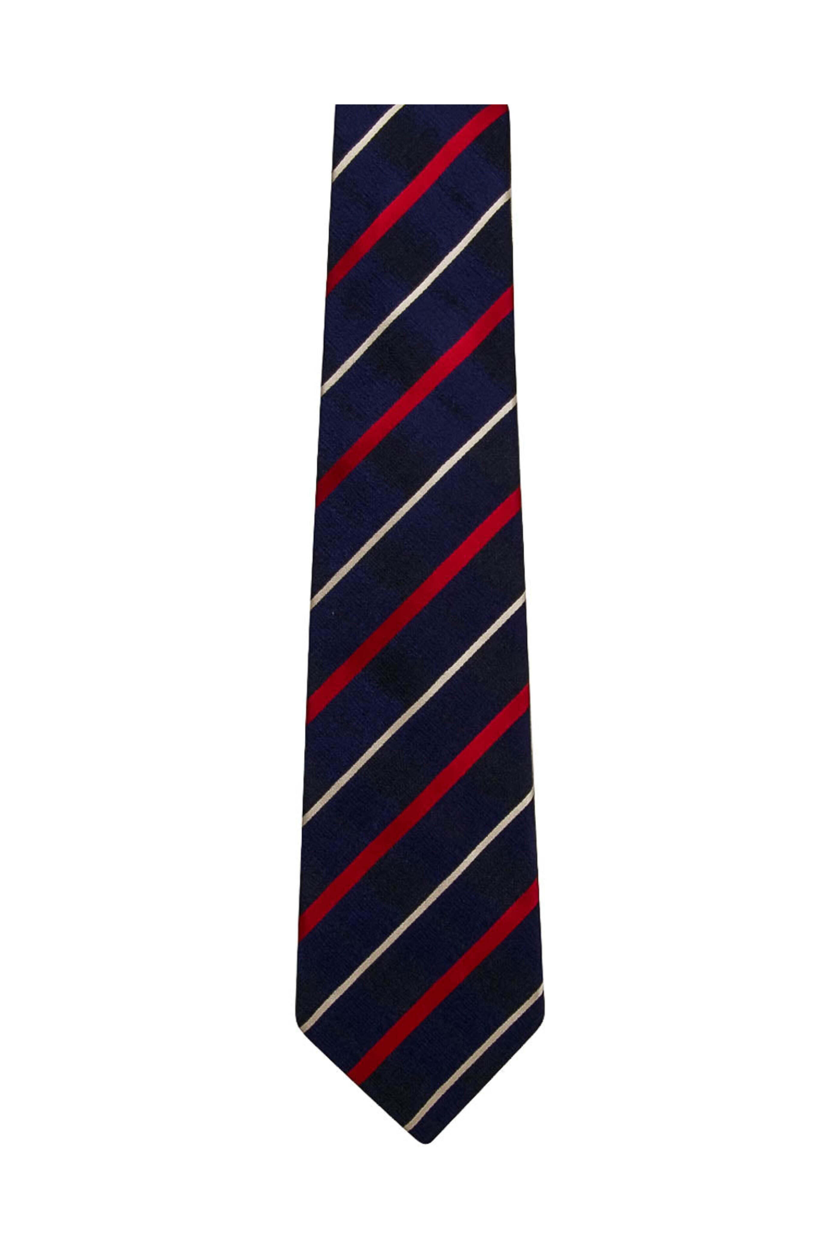 Kiton - Red White and Blue Stripe Tie