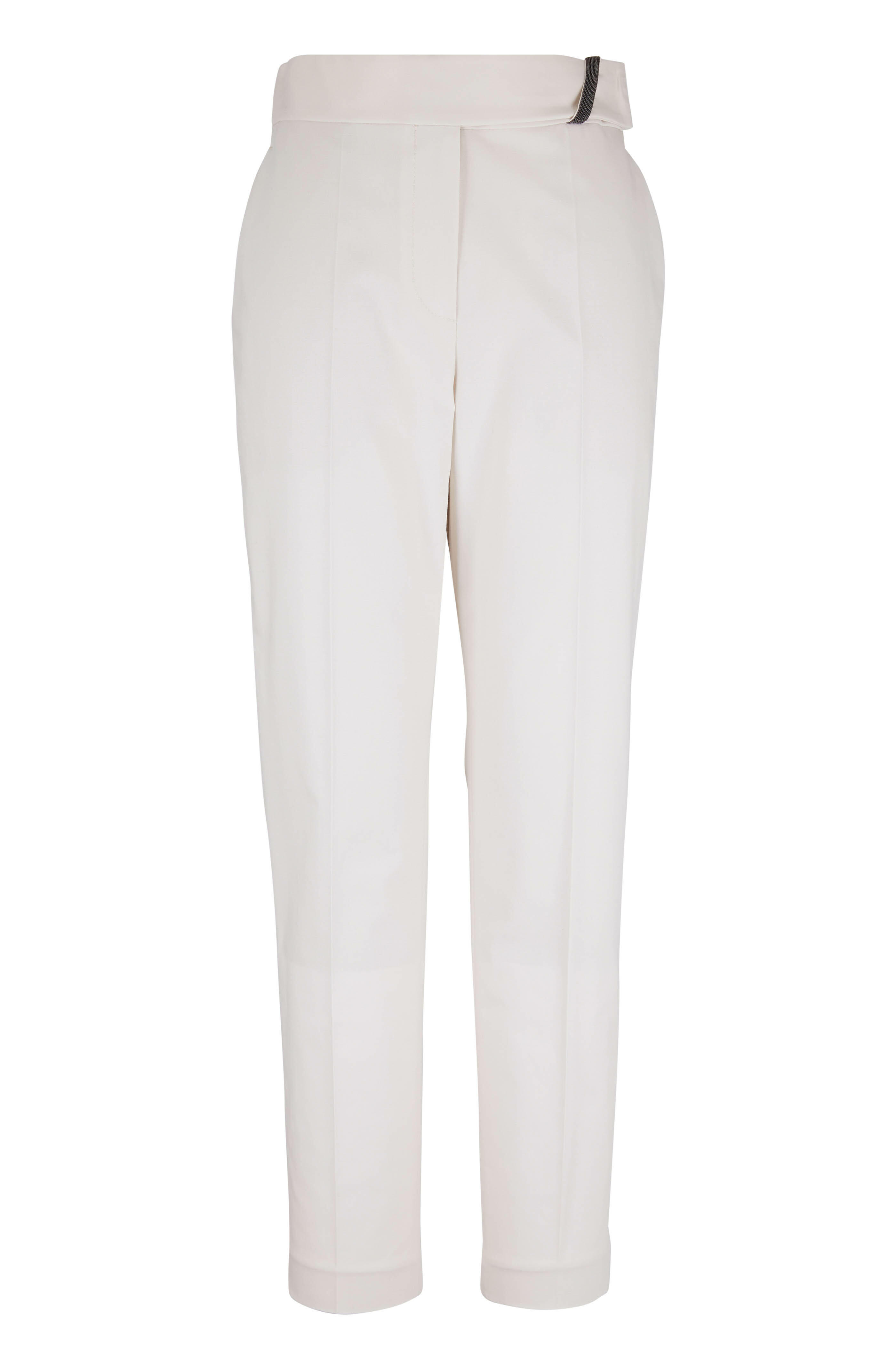 Brunello Cucinelli - Rice Cotton Monili Loop Pant