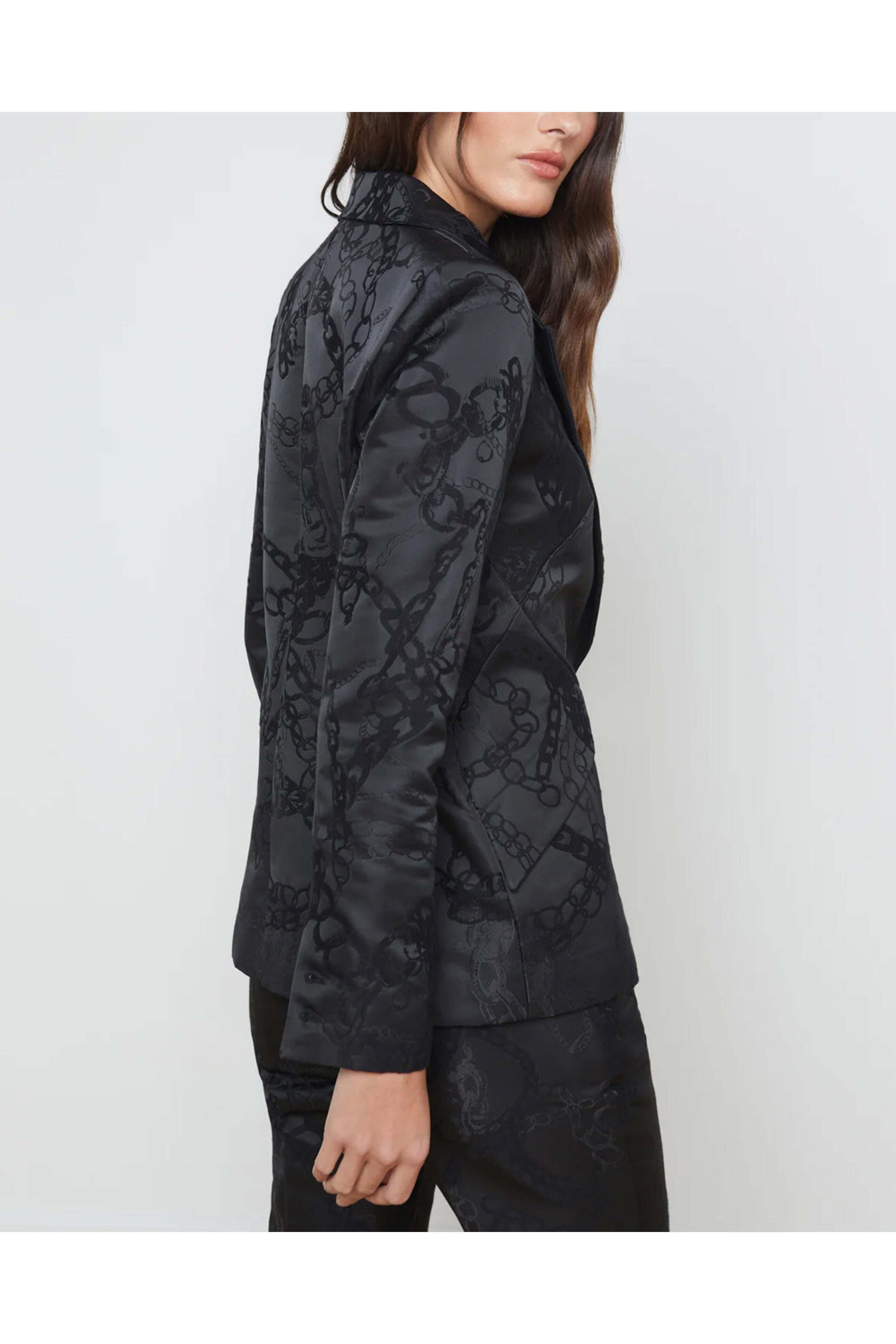 L'Agence - Black Grunge Chain Chamberlain Blazer