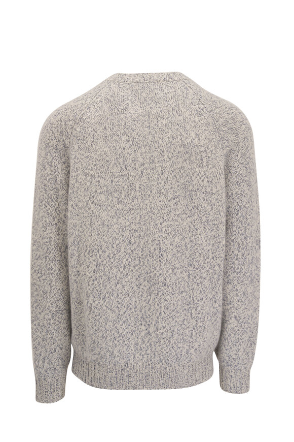 Brunello Cucinelli - Blue Mouline Cashmere Crewneck Sweater 