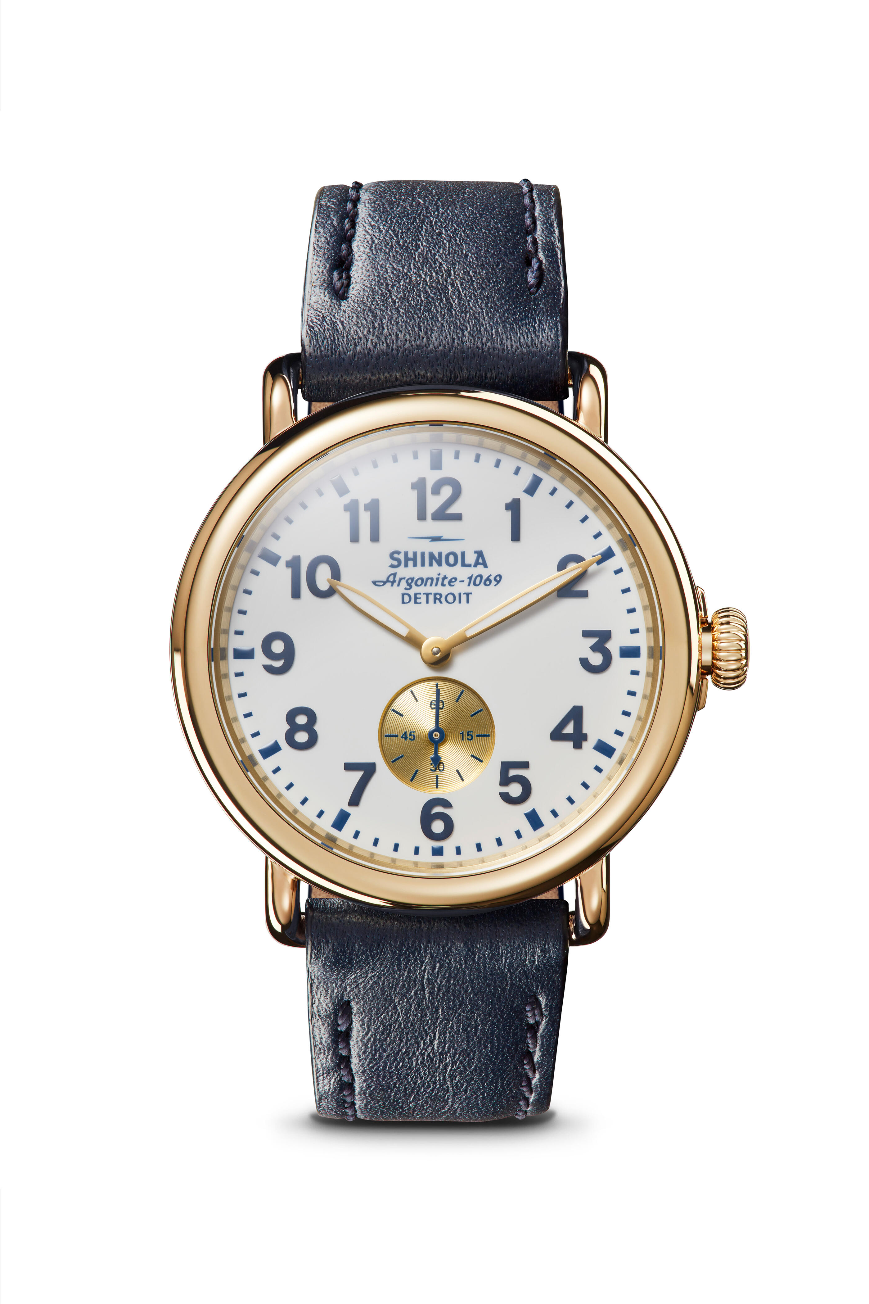 Shinola - Runwell Milky White & Navy Sub Second Watch, 41mm