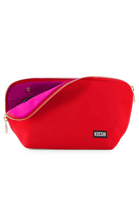 Kusshi Medium Signature Red & Pink Makeup Bag