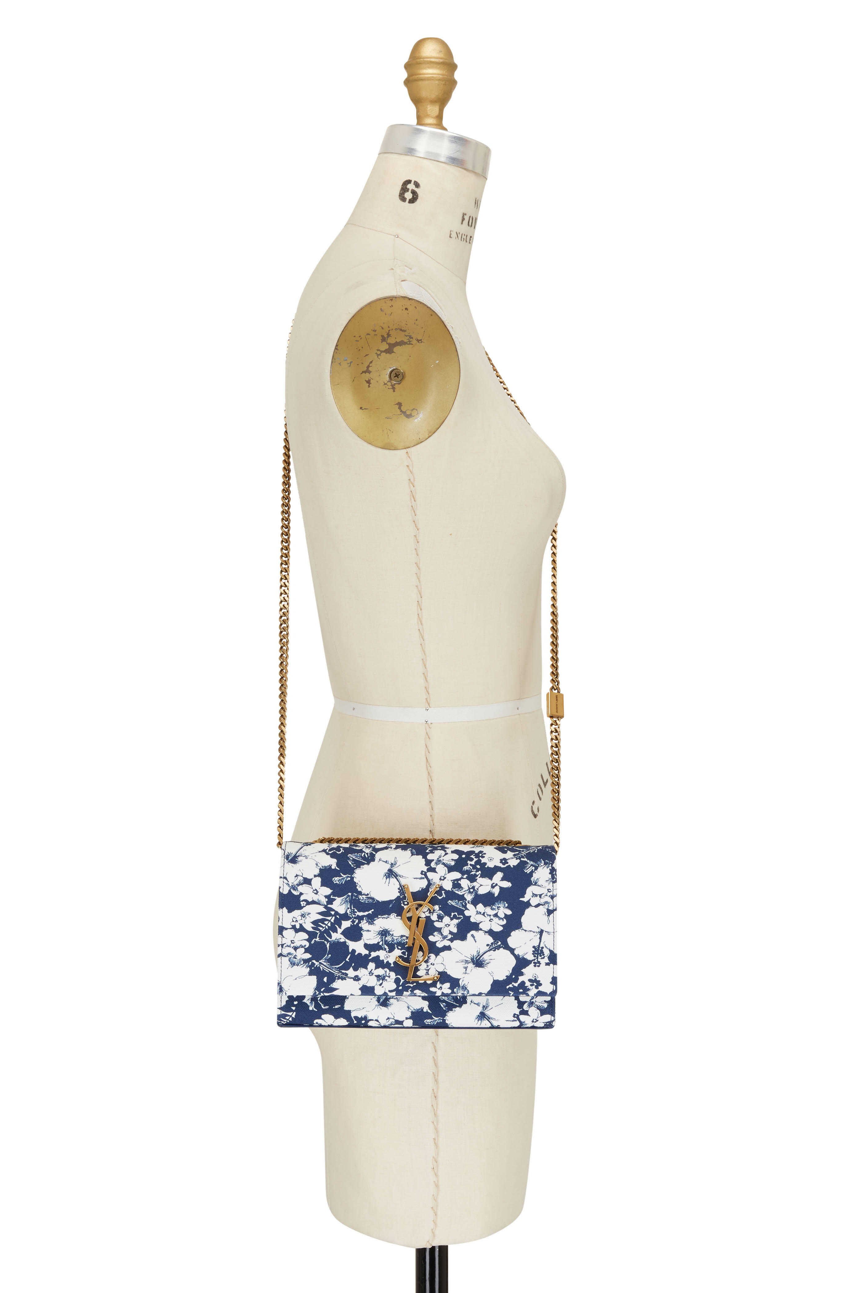 Saint Laurent - Kate Blue Hawaiian Print Small Crossbody Bag