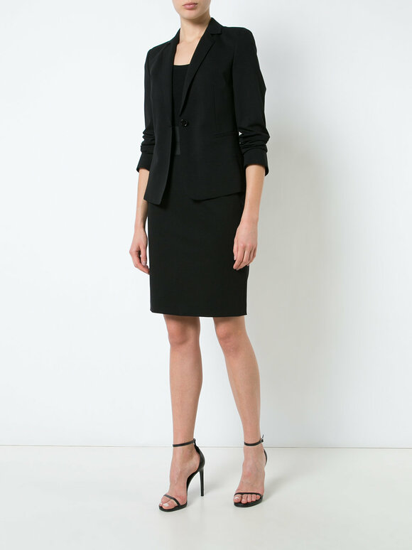 Akris Punto - Black Stretch Jersey Knit One Button Jacket