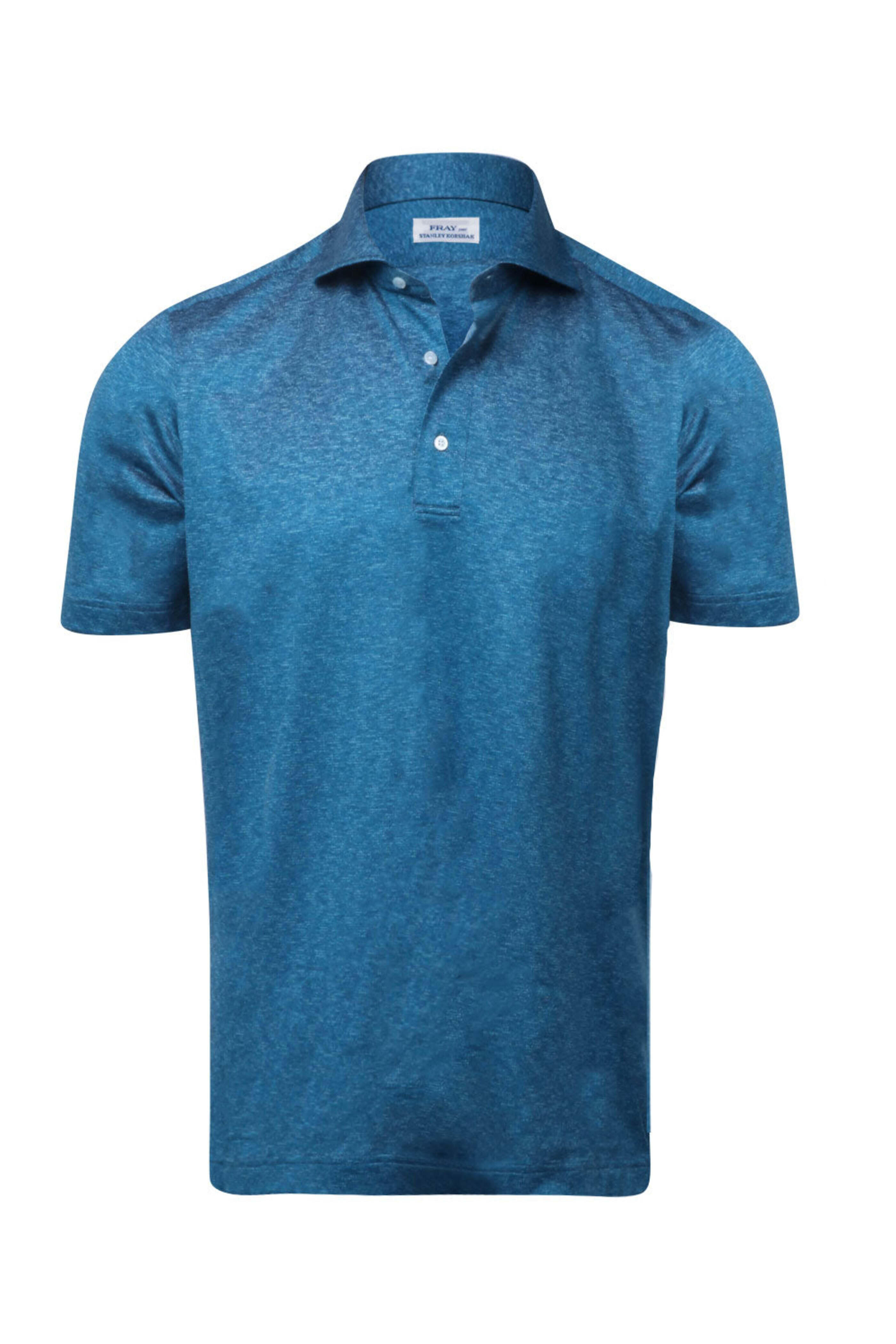 Fray - Heathered Teal Pique Polo