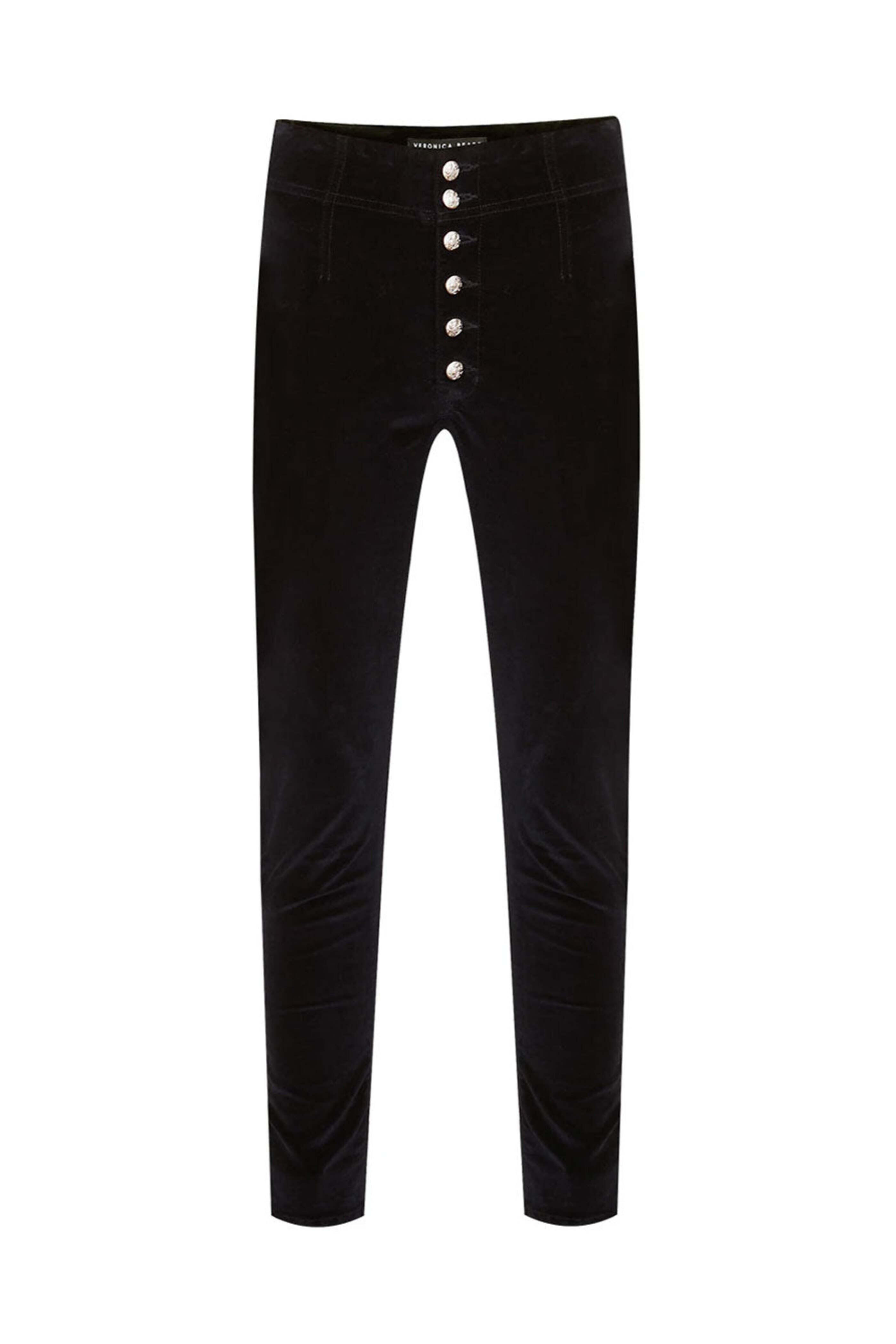 Veronica Beard - Debbie High Rise Skinny Pant in Black Velvet