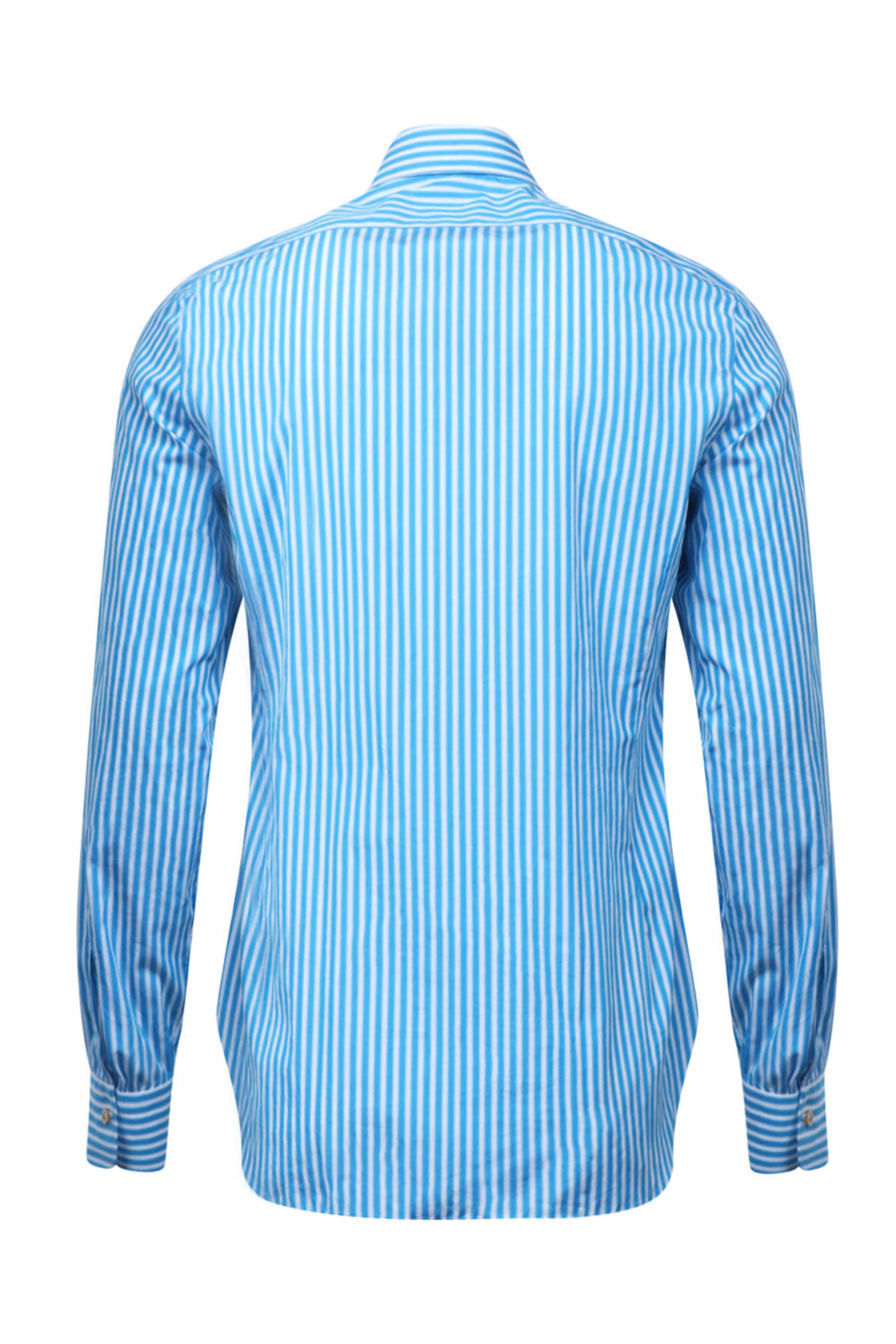 Kiton - Turquoise Striped Sportshirt