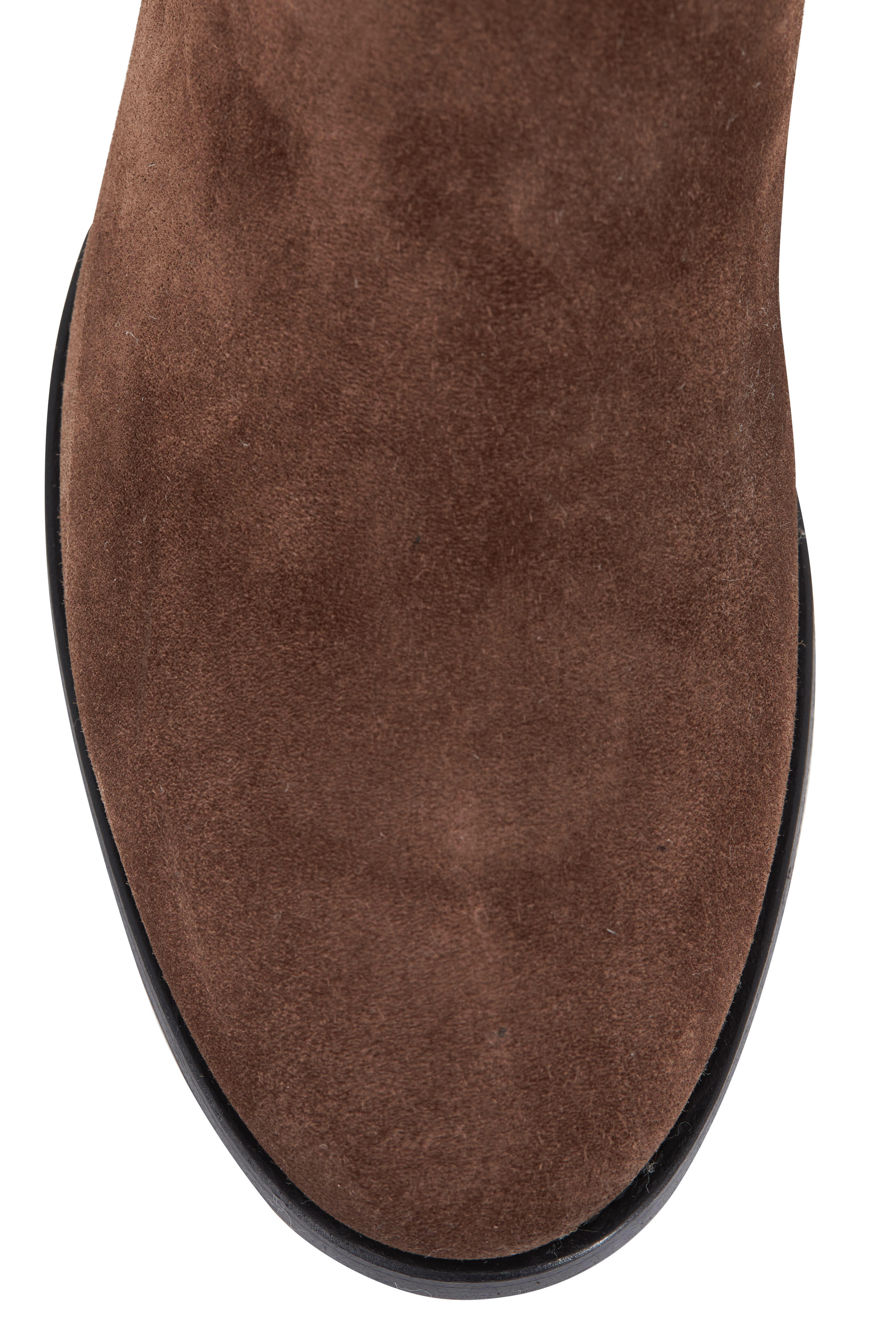 Santoni - Hermione Brown Suede Over-The-Knee Boot