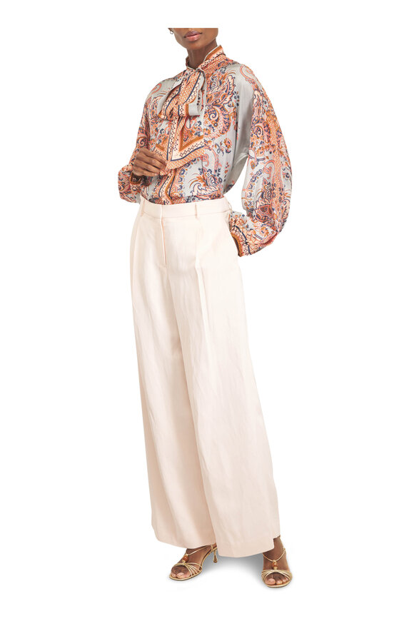 Zimmermann Aster Paisley Print Tie Neck Blouse - view 2