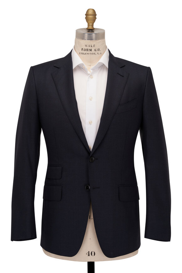 Tom Ford - O'Connor Dark Navy Prince of Wales Wool Suit