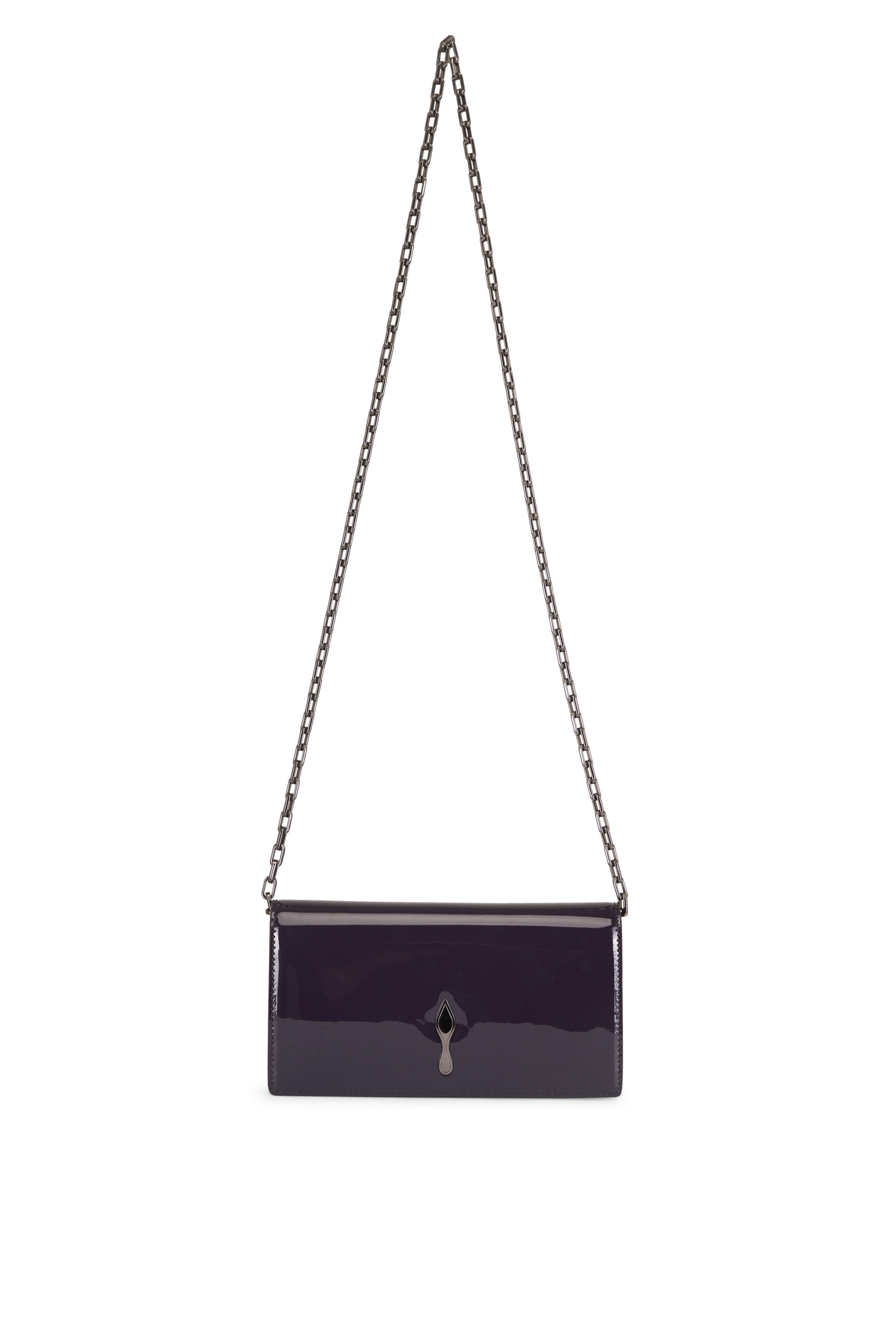 Christian Louboutin - Bettina Dark Purple Patent Leather Clutch - view 1