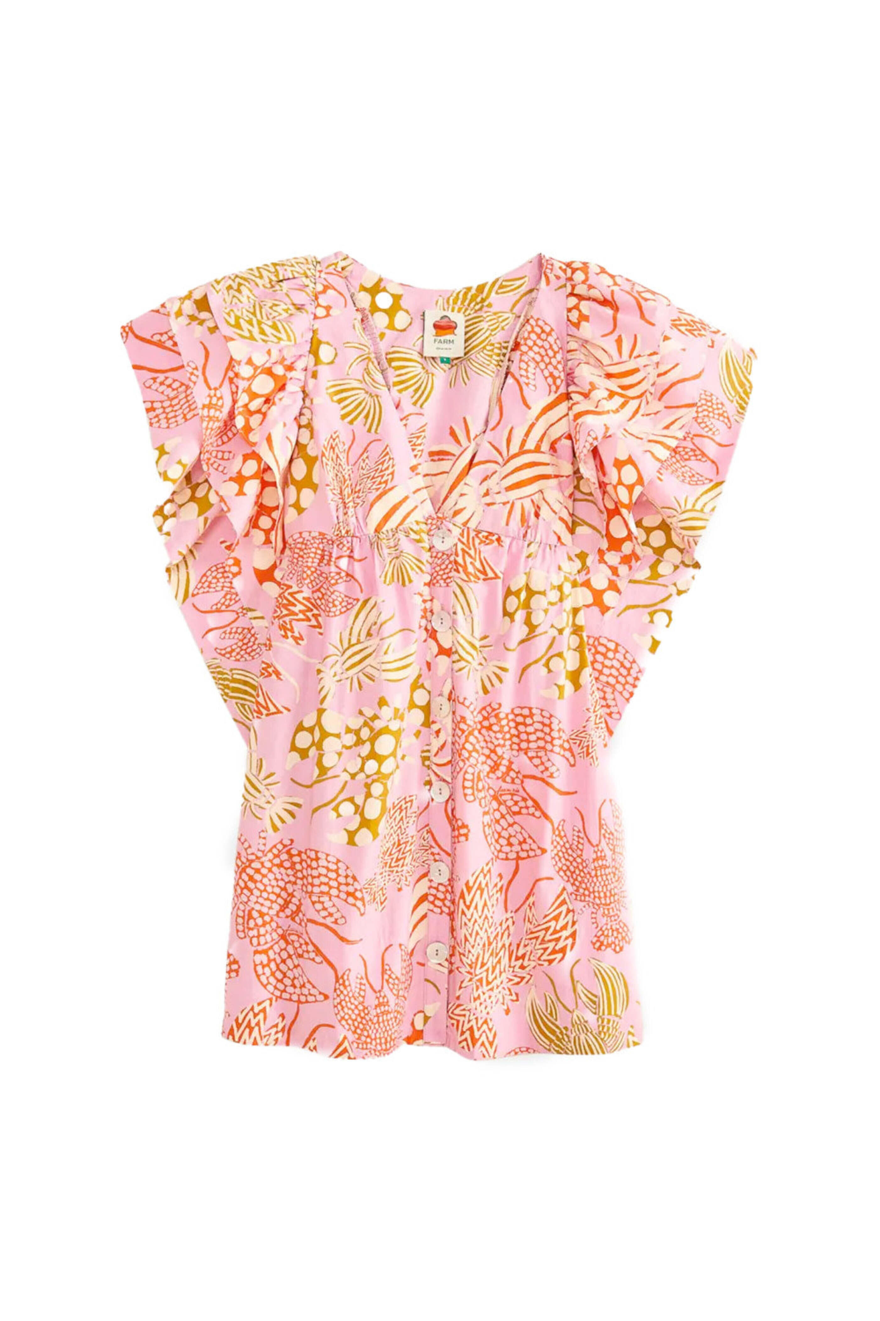 Farm Rio - Mixed Lobsters Mini Dress