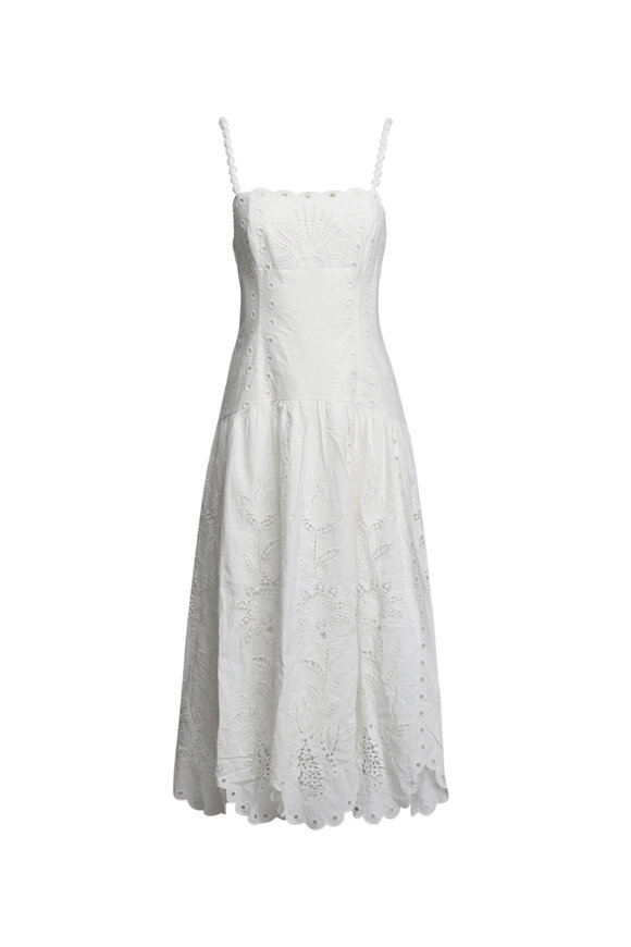 Totême - Fluid Off-White V-Neck Dress | Mitchell Stores