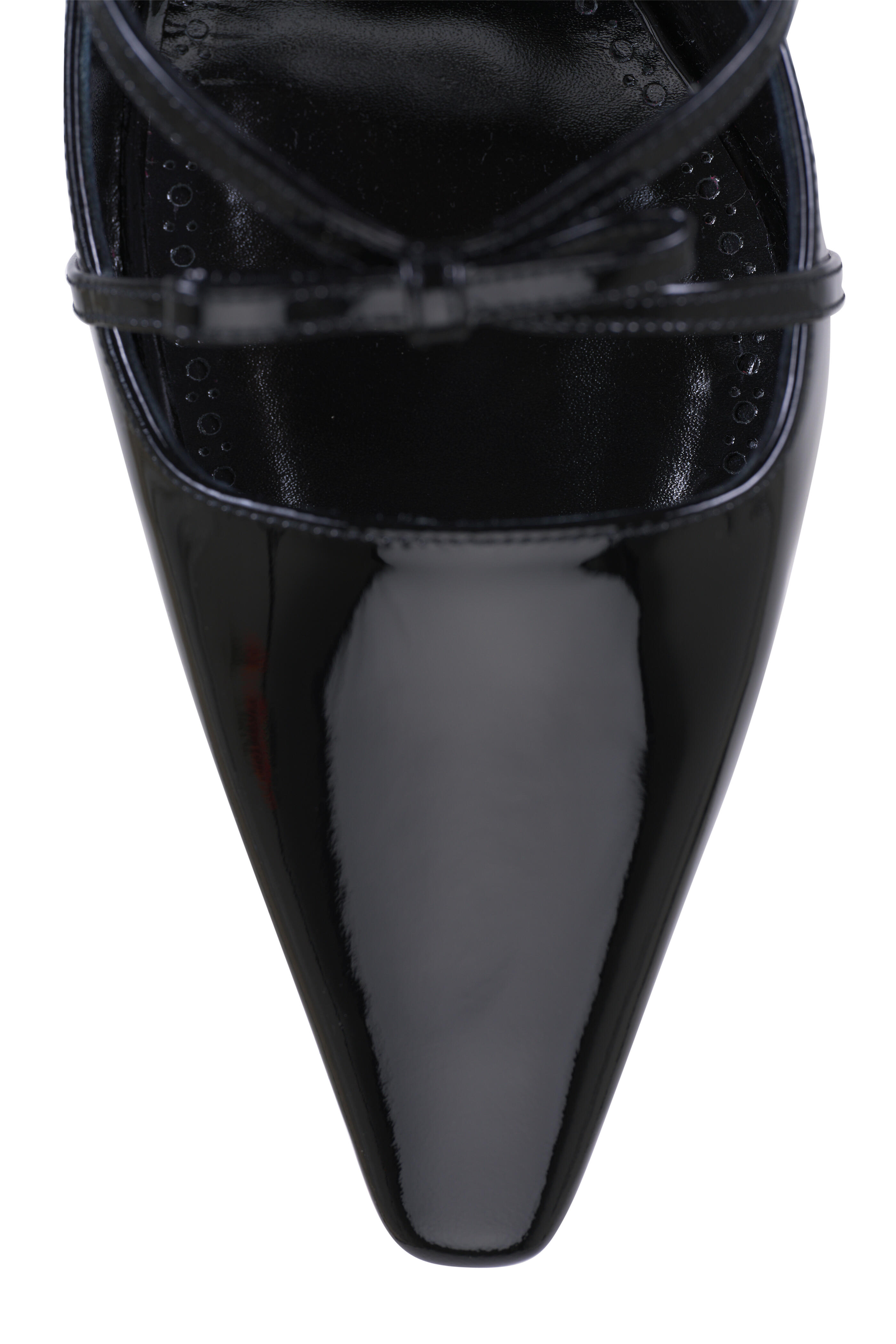 Manolo Blahnik - Dariamu Black Patent Leather Bow Mule, 70mm