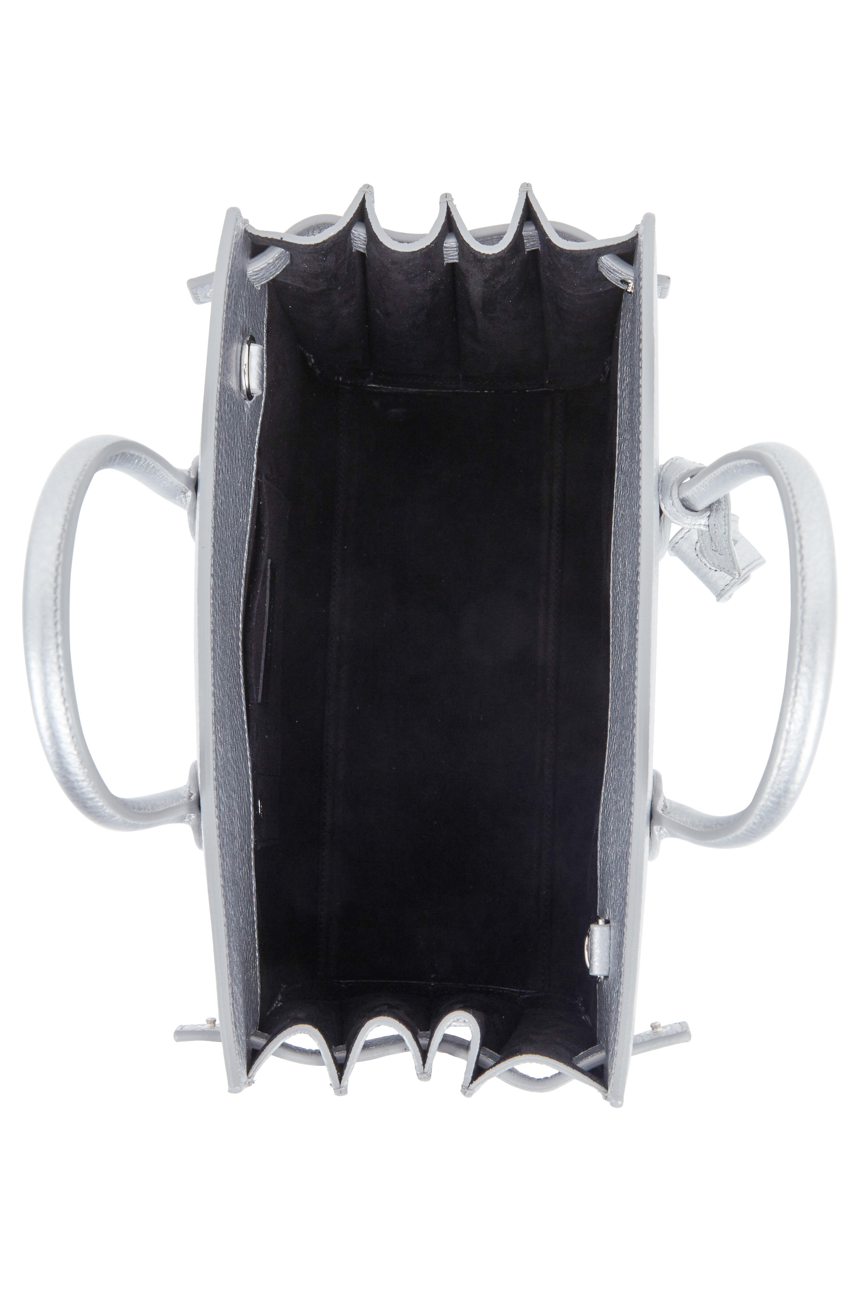 Saint Laurent - Sac De Jour Silver Metallic Leather Small Tote