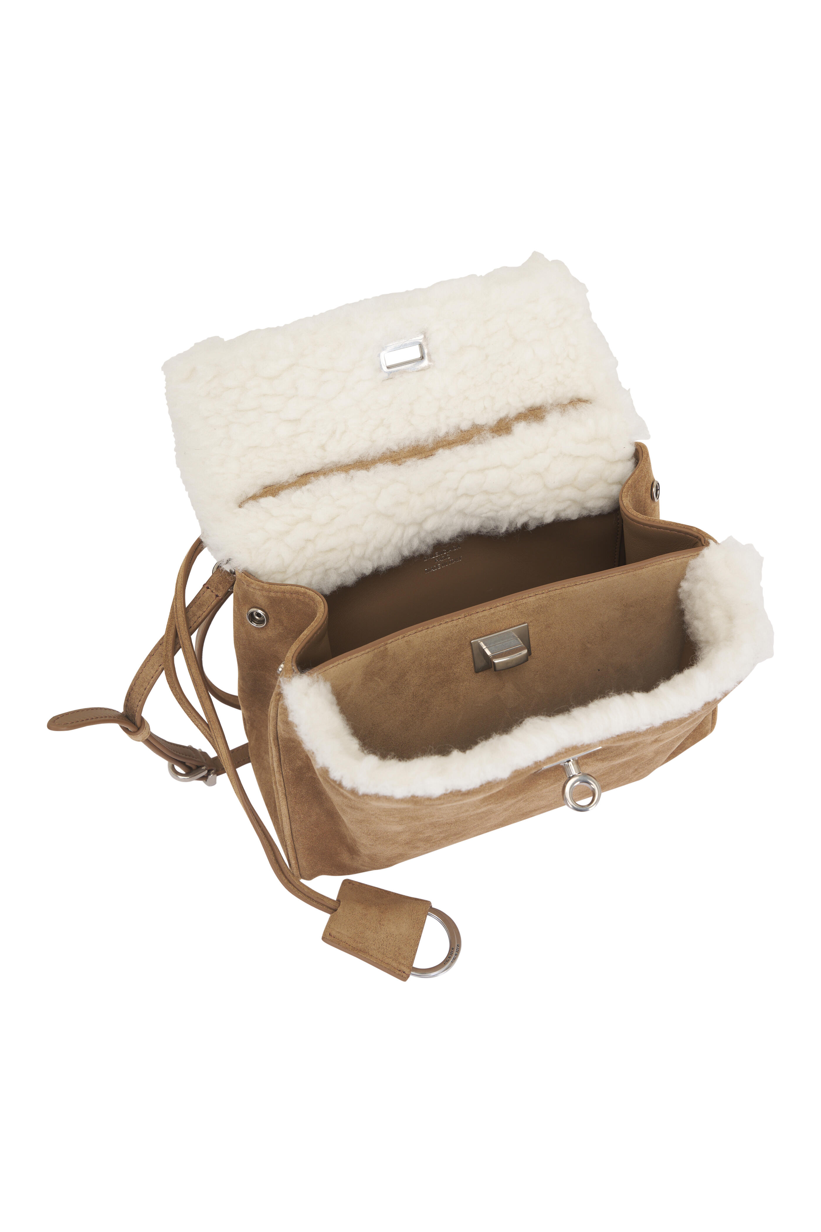 Balenciaga - Mini Rodeo Noce Suede & Fleece Top Handle Bag