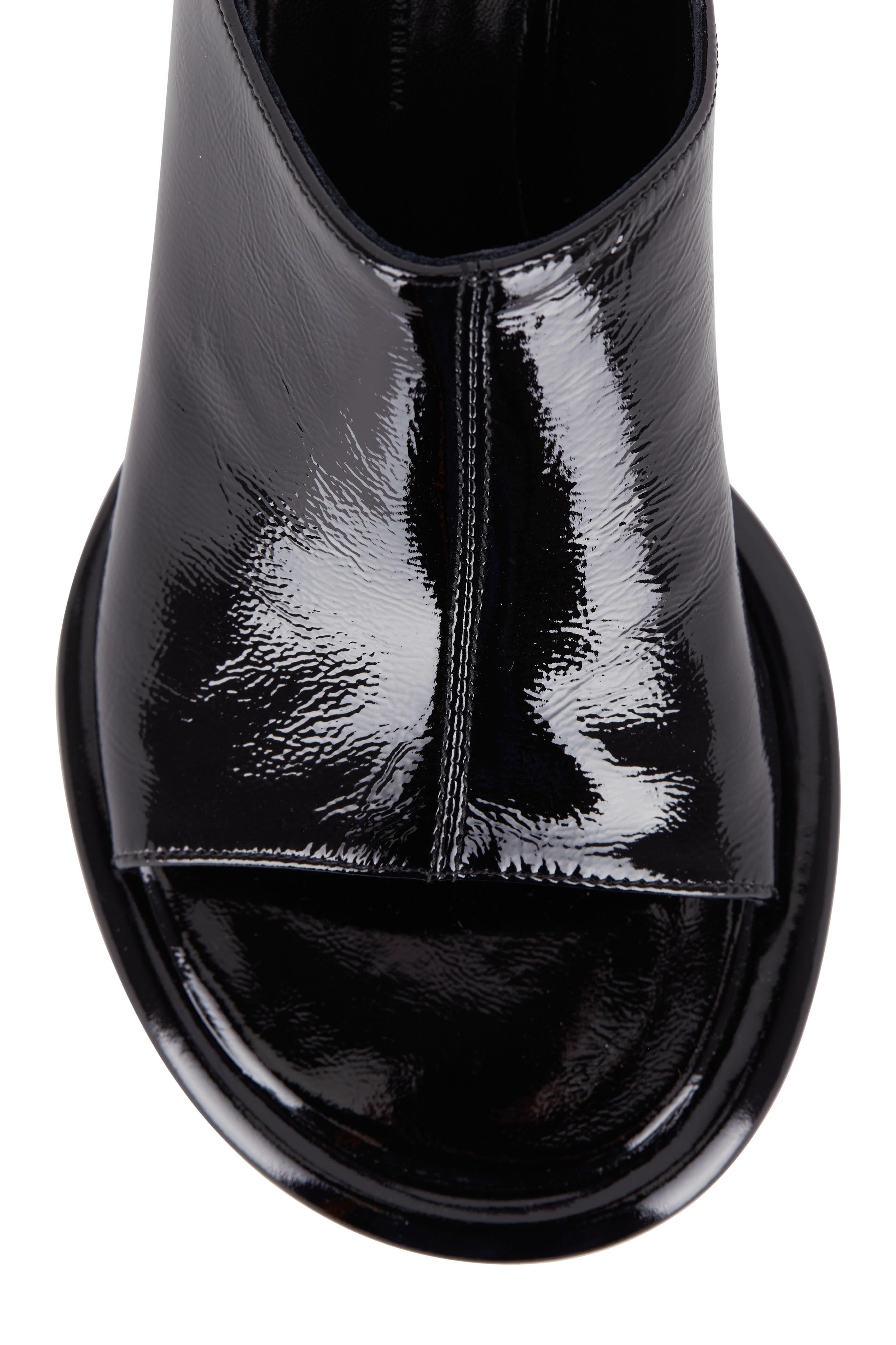Khaite - Watts Black Leather Mule, 45mm | Mitchell Stores