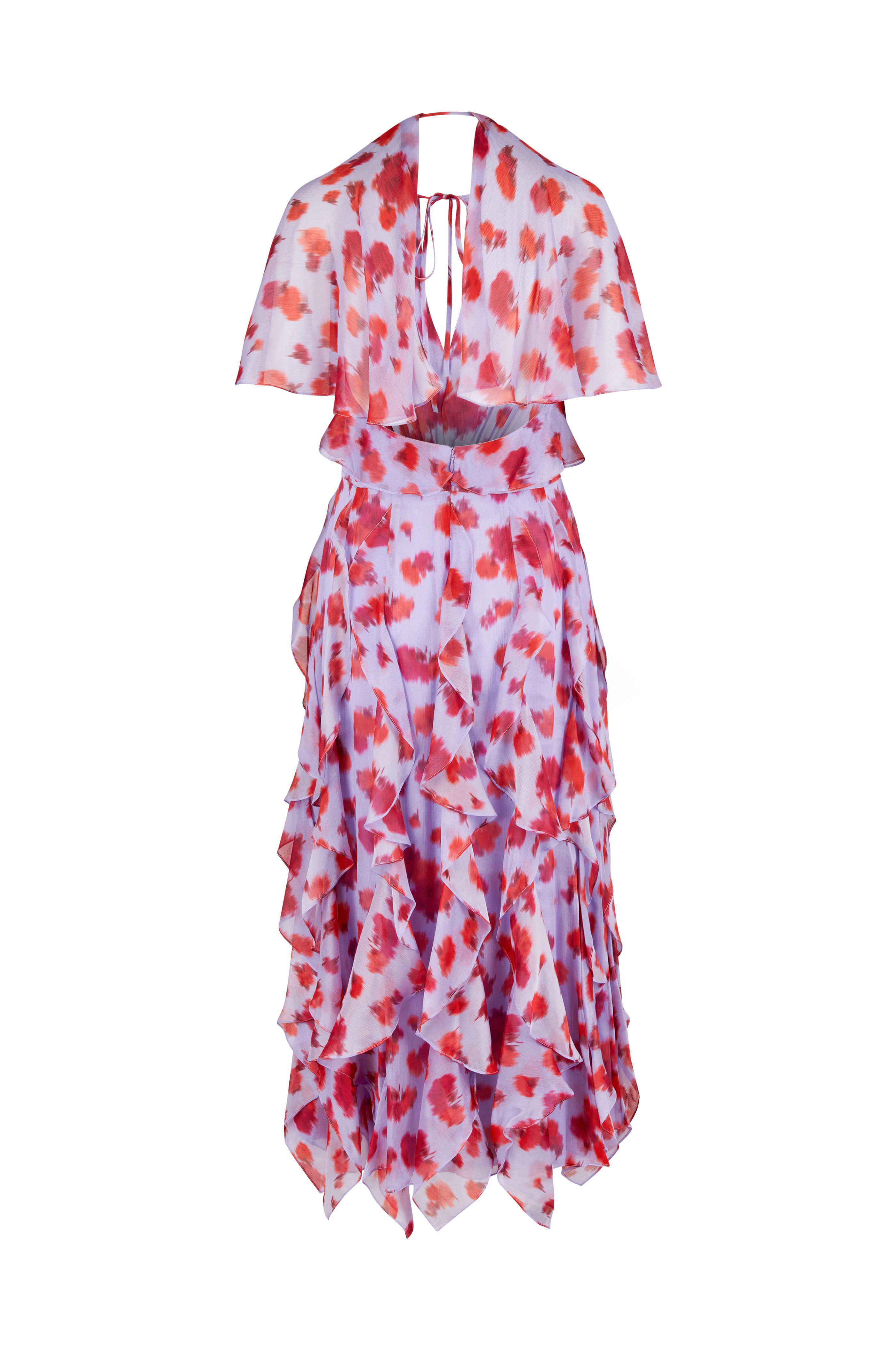 Carolina Herrera - Lilac Multi Butterfly Flutter Sleeve Dress