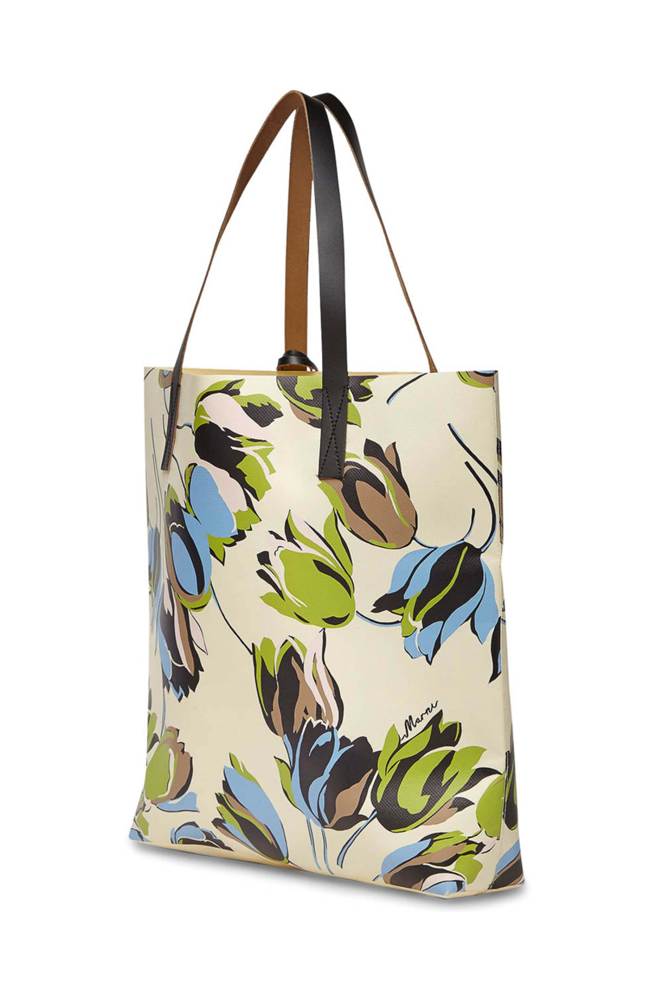 Marni - Off White Windblown Print PVC Shopping Bag