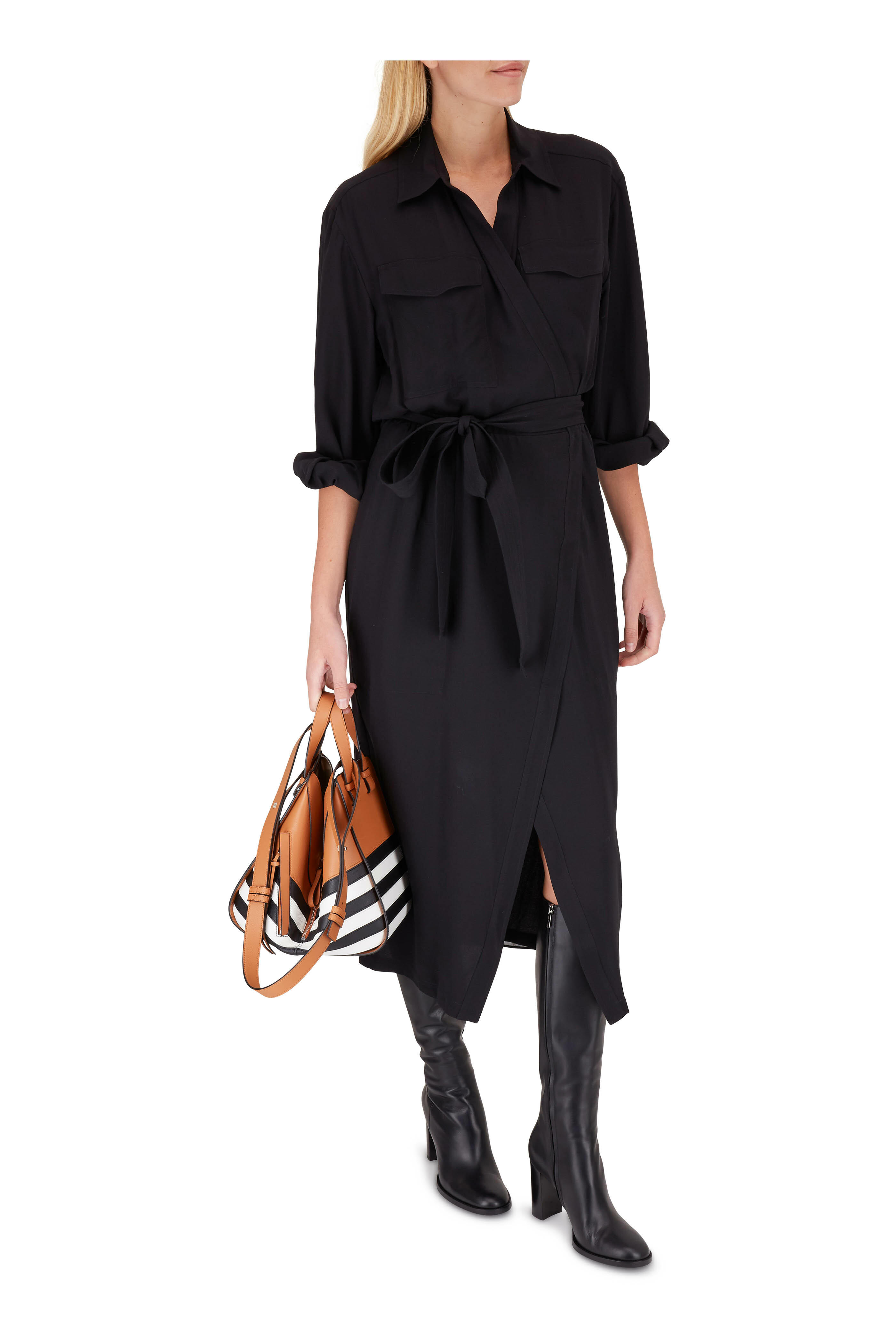 Loewe - Hammock Taupe With Black & White Stripe Small Bag