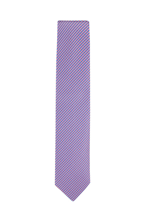 Eton - Pink Geometric Print Necktie