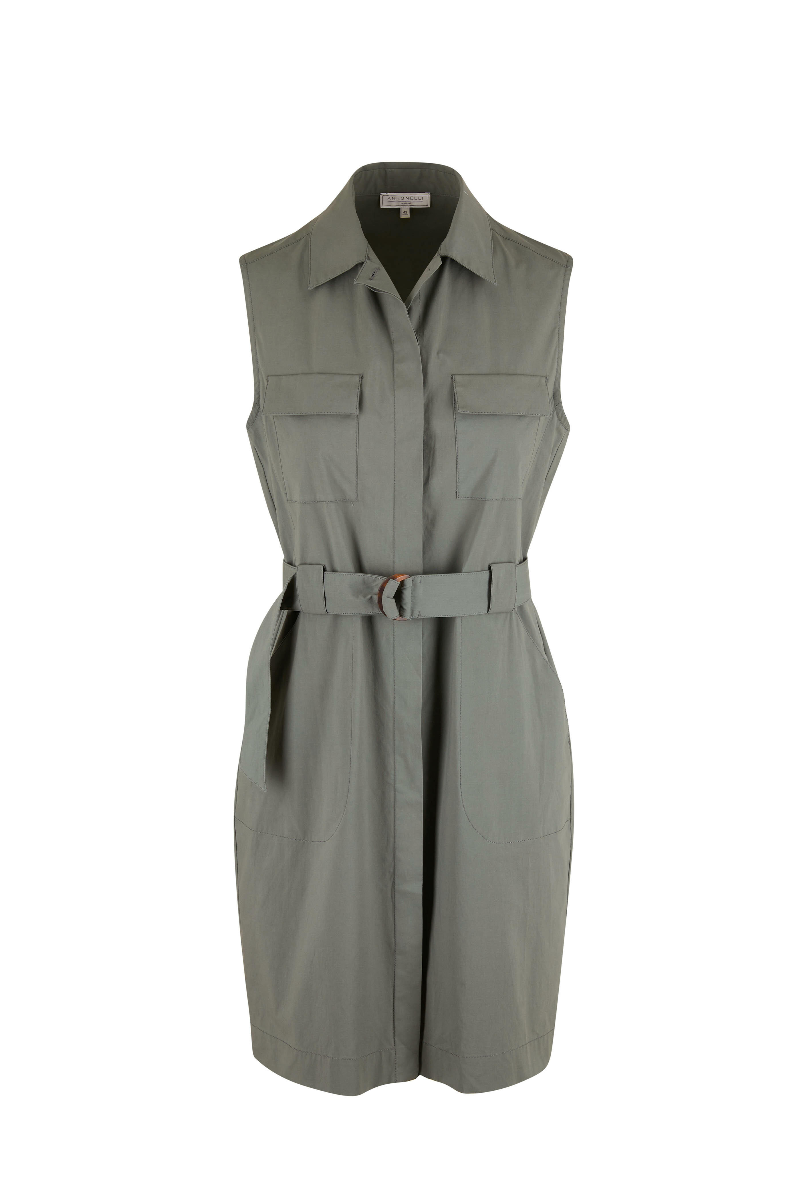 Antonelli - Norman Black Olive Sleeveless Dress | Mitchell Stores