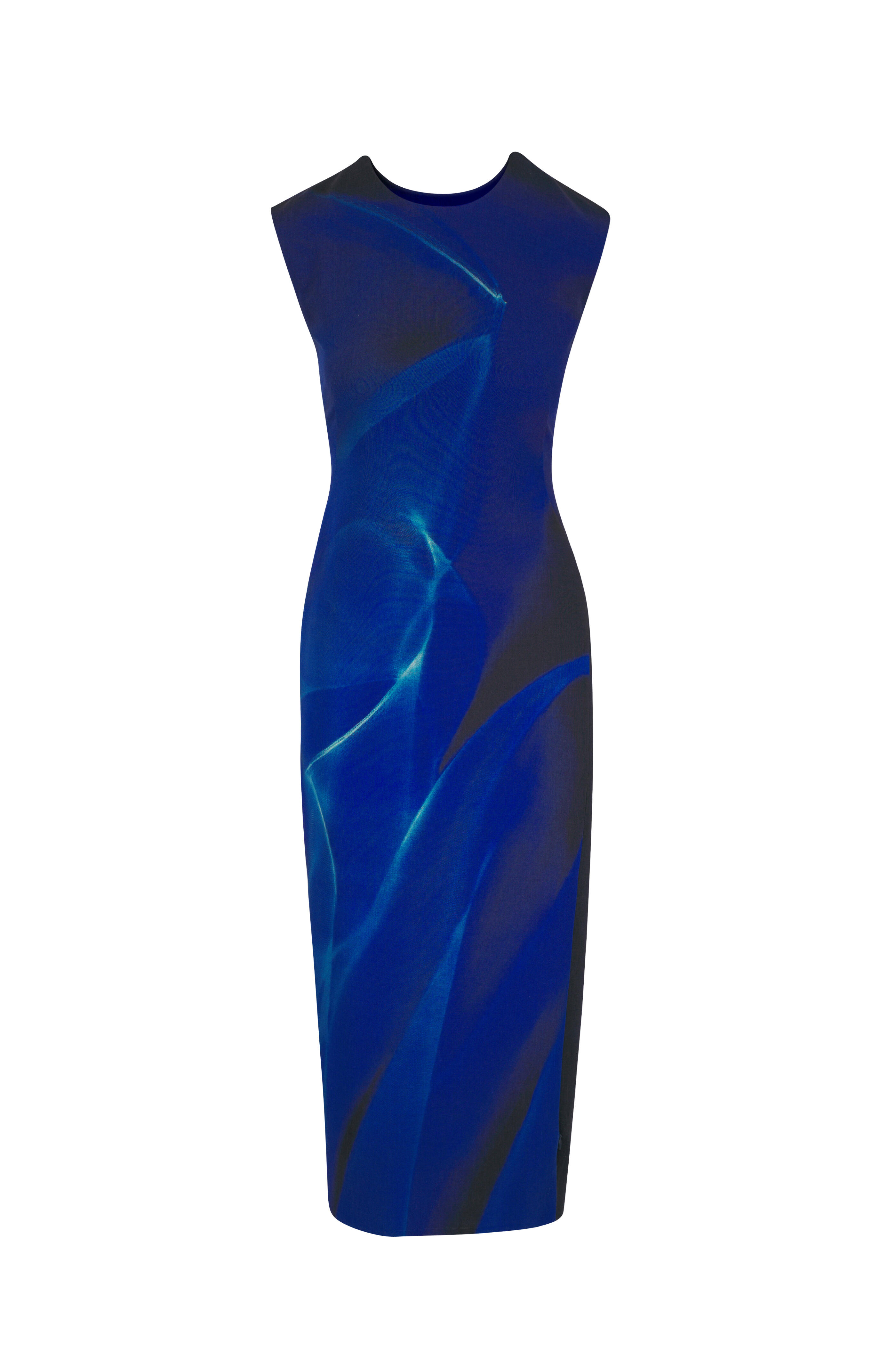 Akris - Blue Cyanotype Print Midi Dress