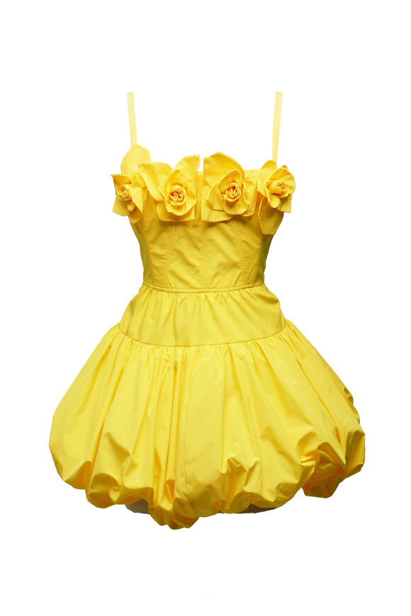 Aknvas Alita Yellow Flower Applique Mini Dress - view 1