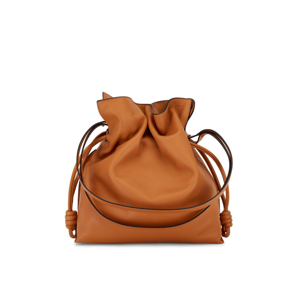 ◆大人気◆【LOEWE】Flamenco スモールレザートートバッグ Flamenco Small leather tote bag in brown - Loewe | Mytheresa