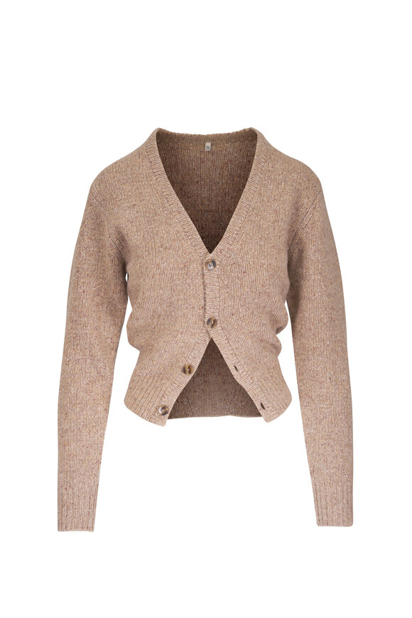 R13 Brown Split Hem Cashmere Cardigan - view 1