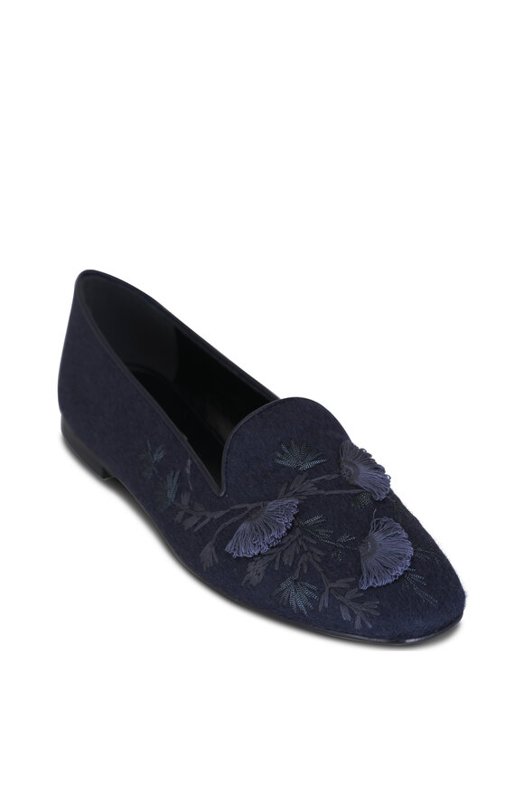 Arteana Flora Navy Slipper 