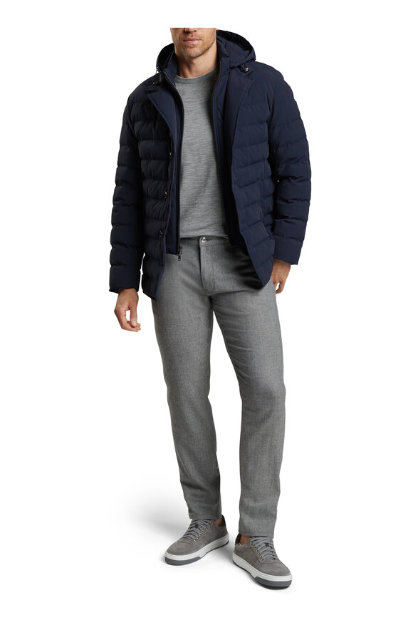 Canali - Navy Rain & Wind Tech Raincoat | Mitchell Stores