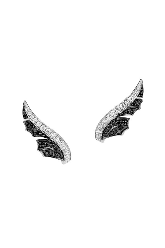 Stephen Webster - 18K White Gold Small Feather Climber Earrings