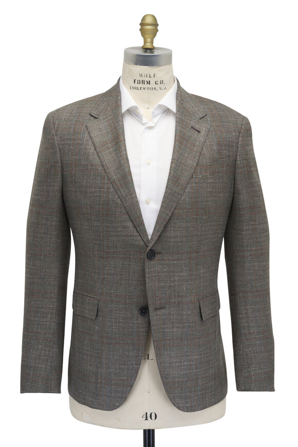 Zegna - Brown Crossover Plaid Sportcoat