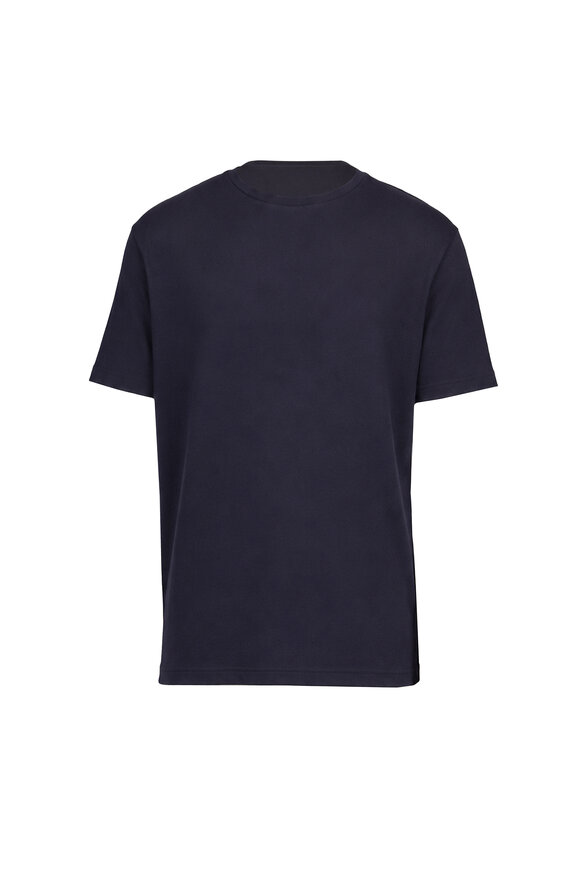 Stefan Brandt Enno Navy Blue Cotton T-Shirt - view 1