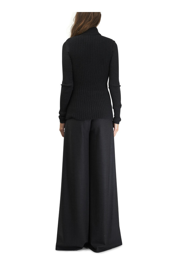 Akris - Charcoal Cashmere & Silk Turtleneck Sweater