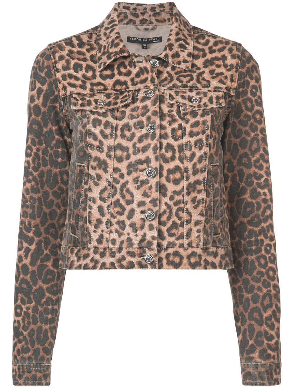 Veronica Beard - Cara Leopard Printed Jean Jacket