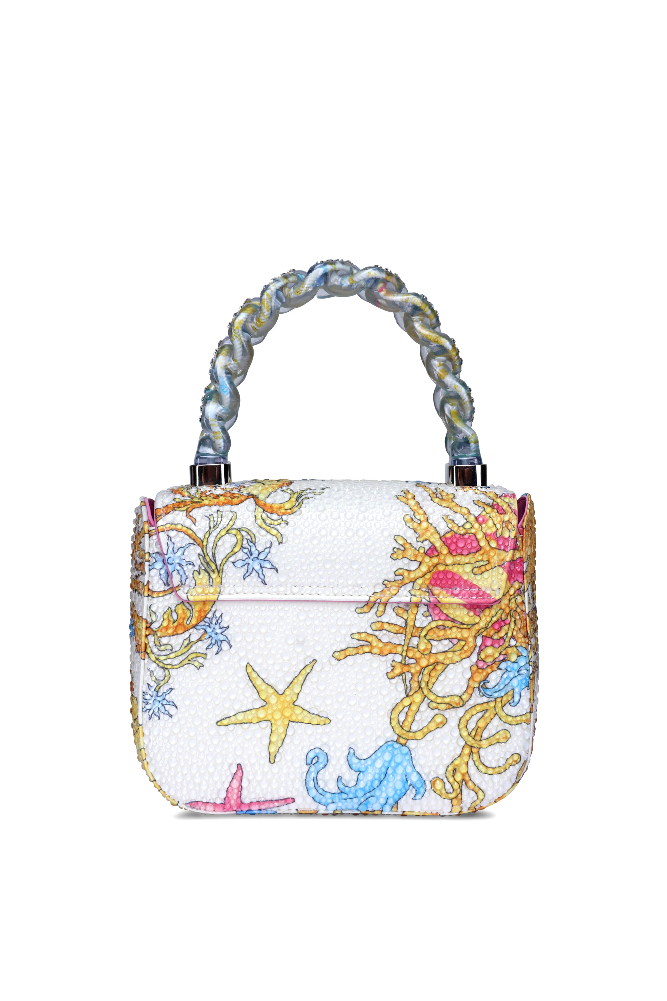 【VERSACE】 Shopper piccola Underwater Barocco La Medusa Underwater Barocco La Medusa Small Tote Bag Green,Multicolor