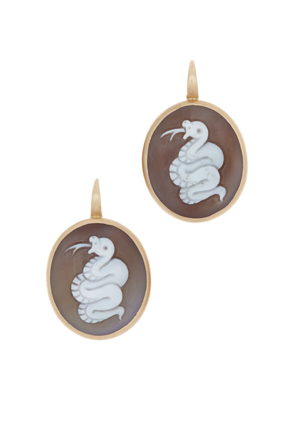 Pomellato - Pink Gold Eva Cameo Earrings